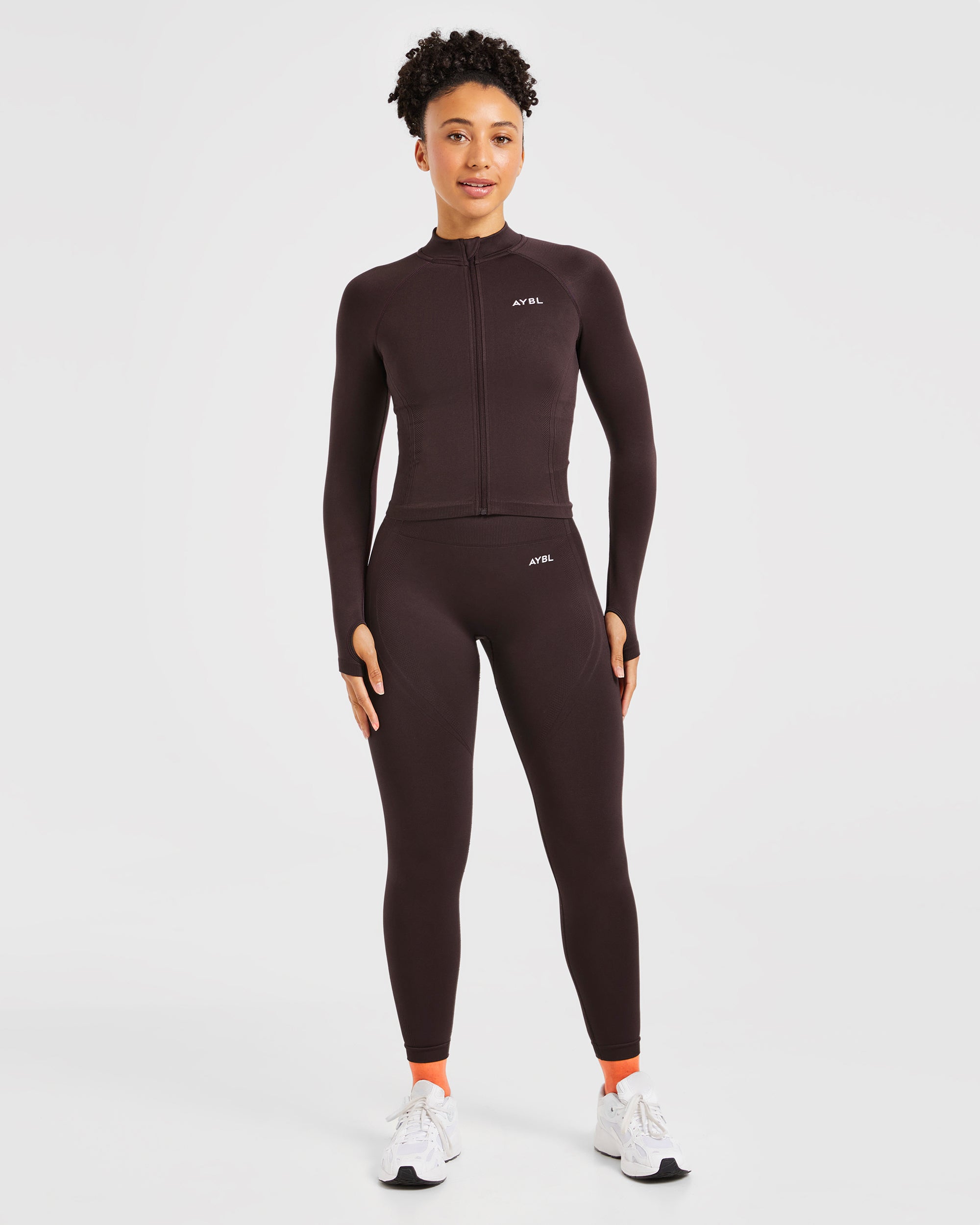 Balance V3 Seamless Zip Jacket - Dark Braun