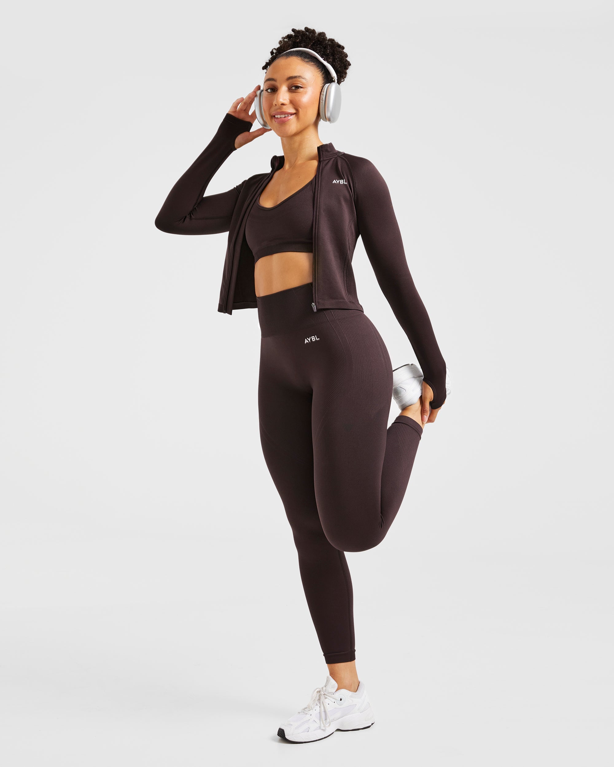 Balance V3 Seamless Zip Jacket - Dark Braun