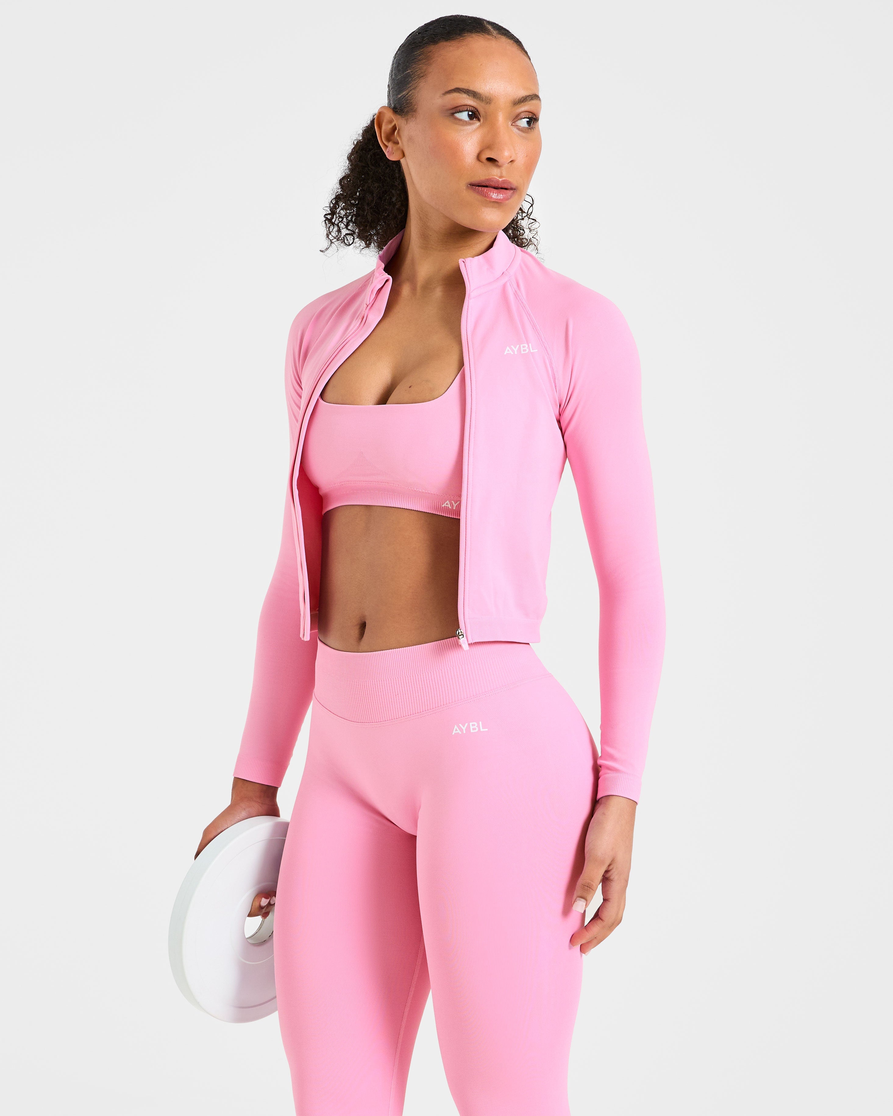Enhance Seamless Jacket - Sugar Rosa
