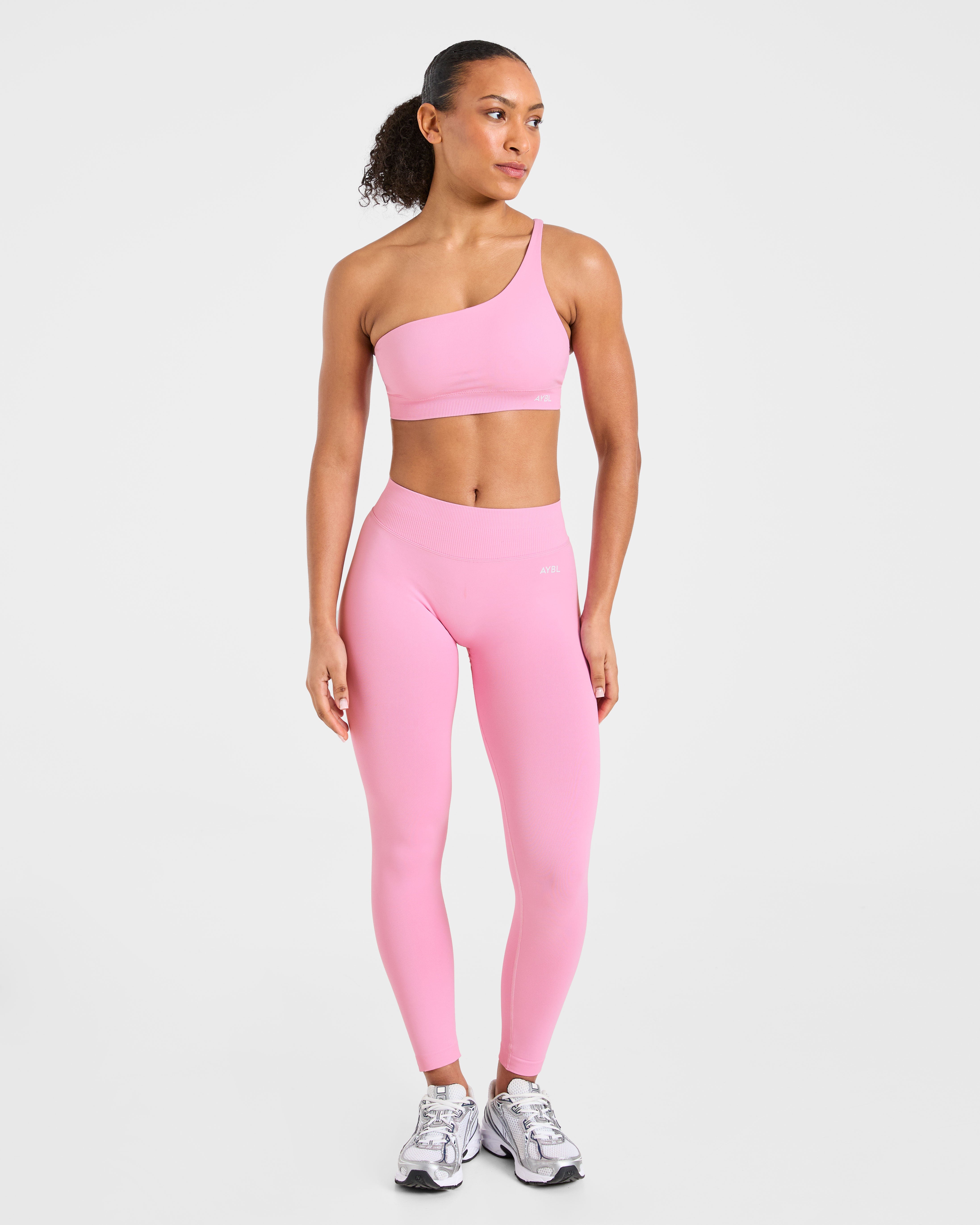 Enhance Seamless One Shoulder Sports Bra - Sugar Rosa
