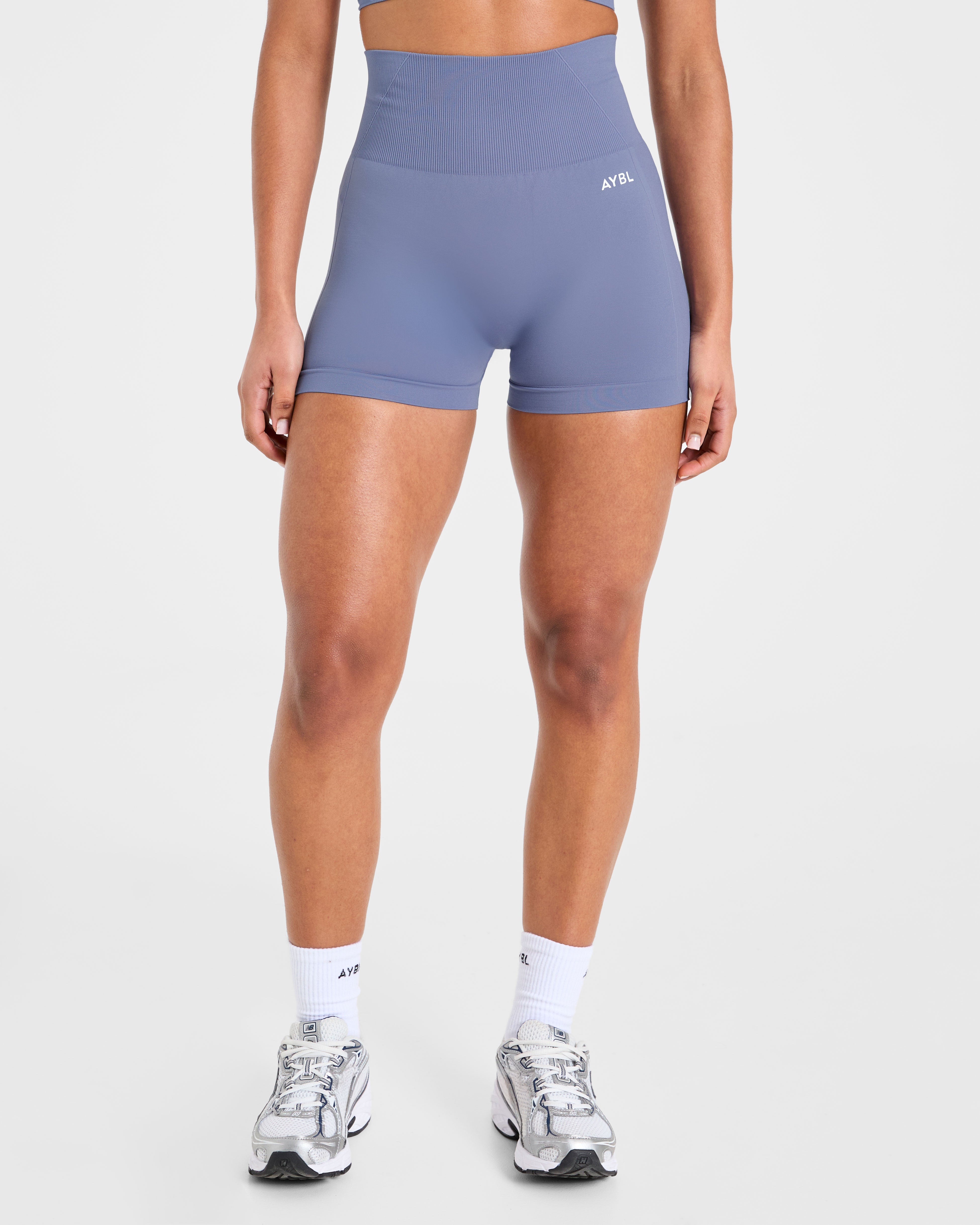 Empower Seamless Shorts - Slate Blau