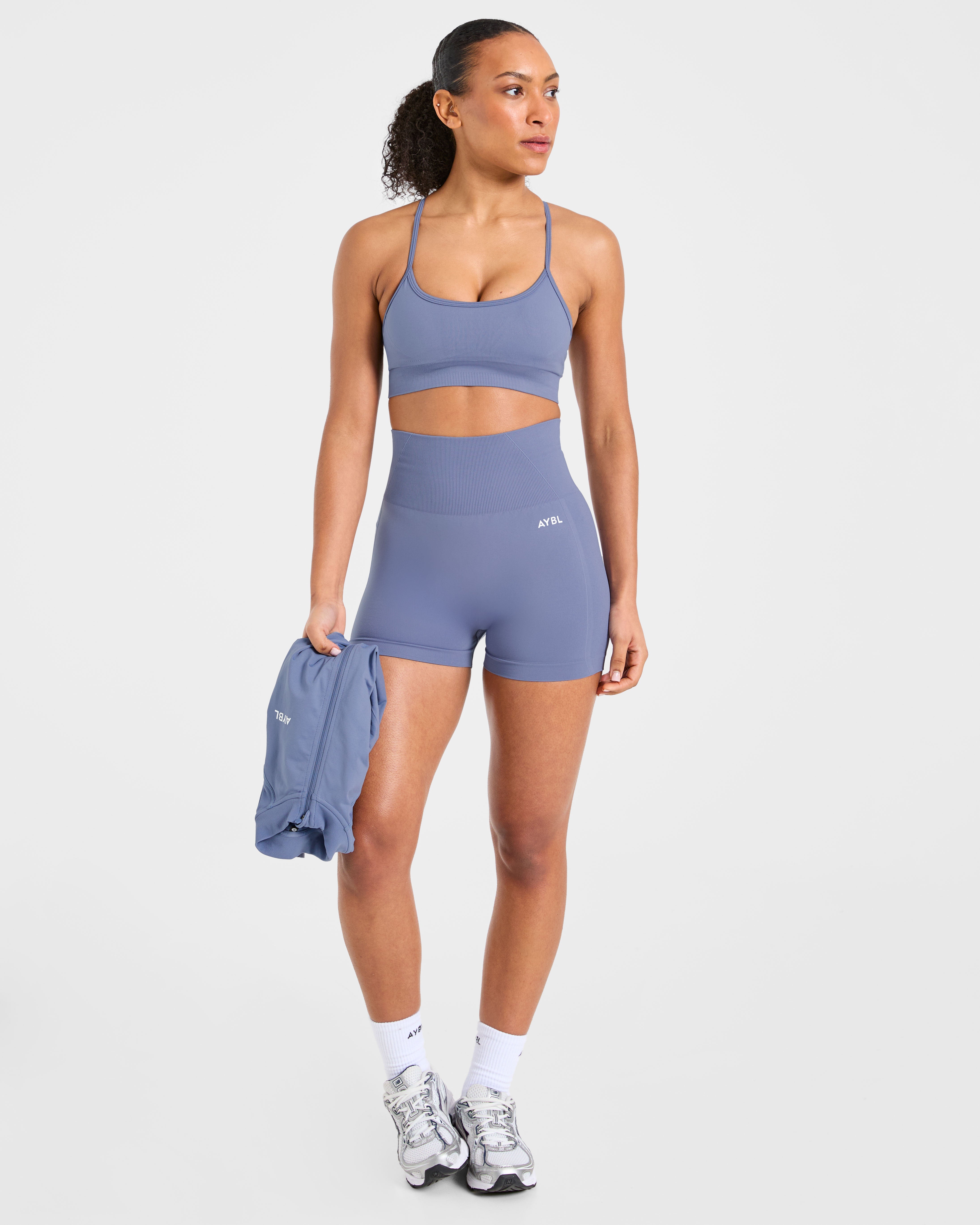Empower Seamless Sports Bra - Slate Blau