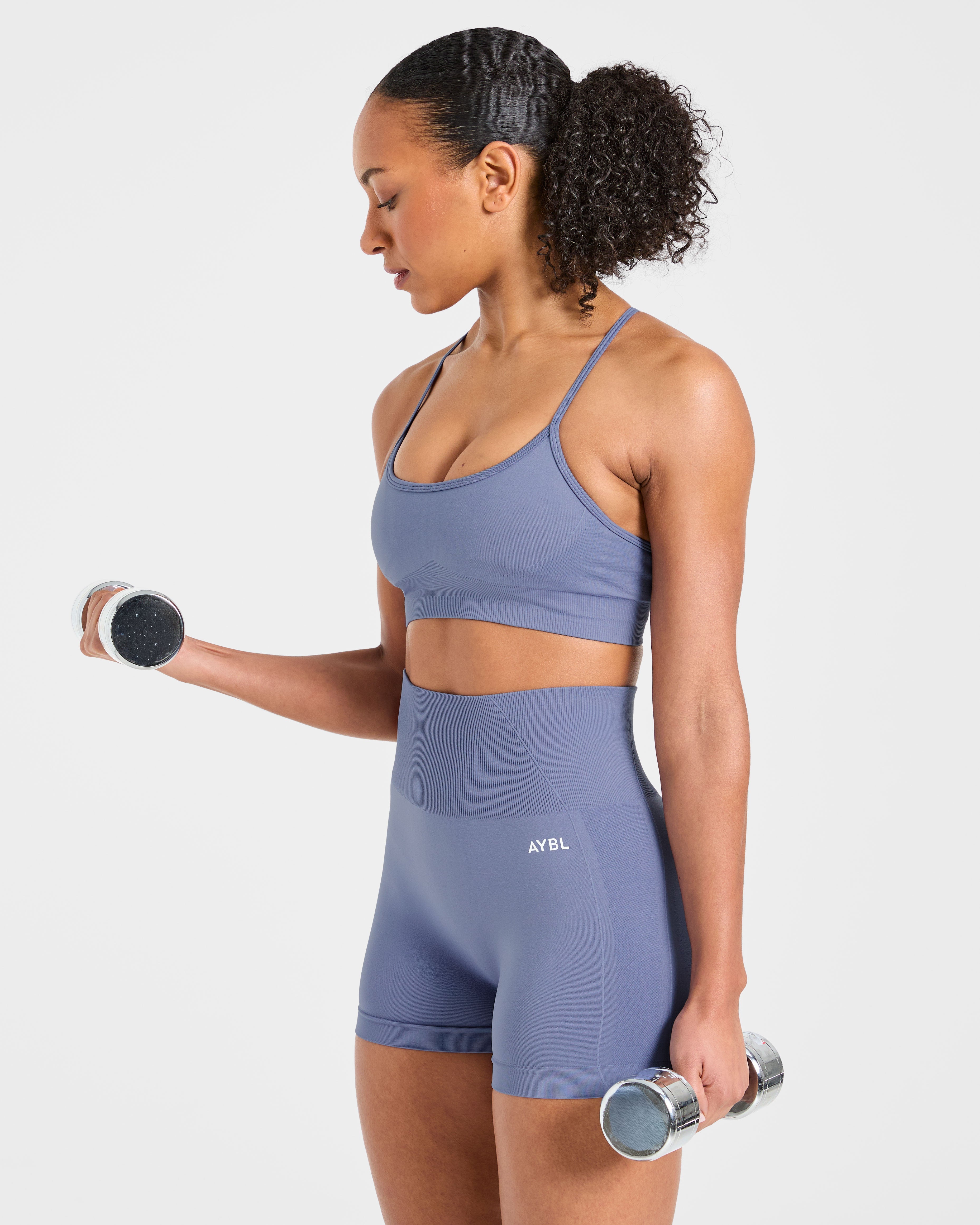 Empower Seamless Shorts - Slate Blau
