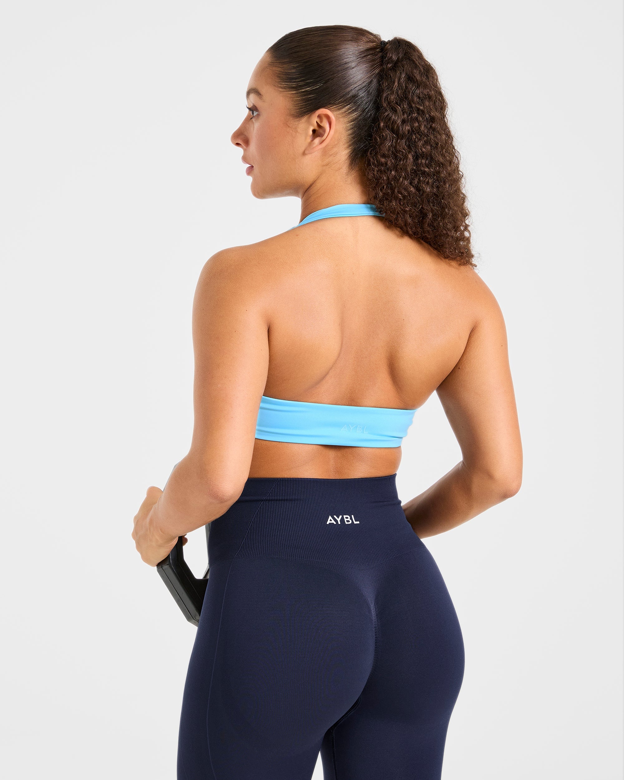 Essential Halterneck Sports Bra - Vibrant Blau