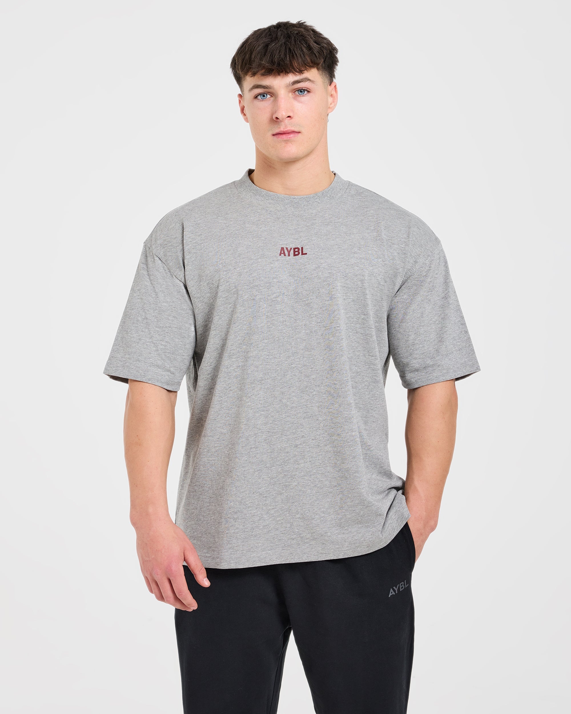 Cam Kissel x Persist Oversized T Shirt - Mid Grau Marl
