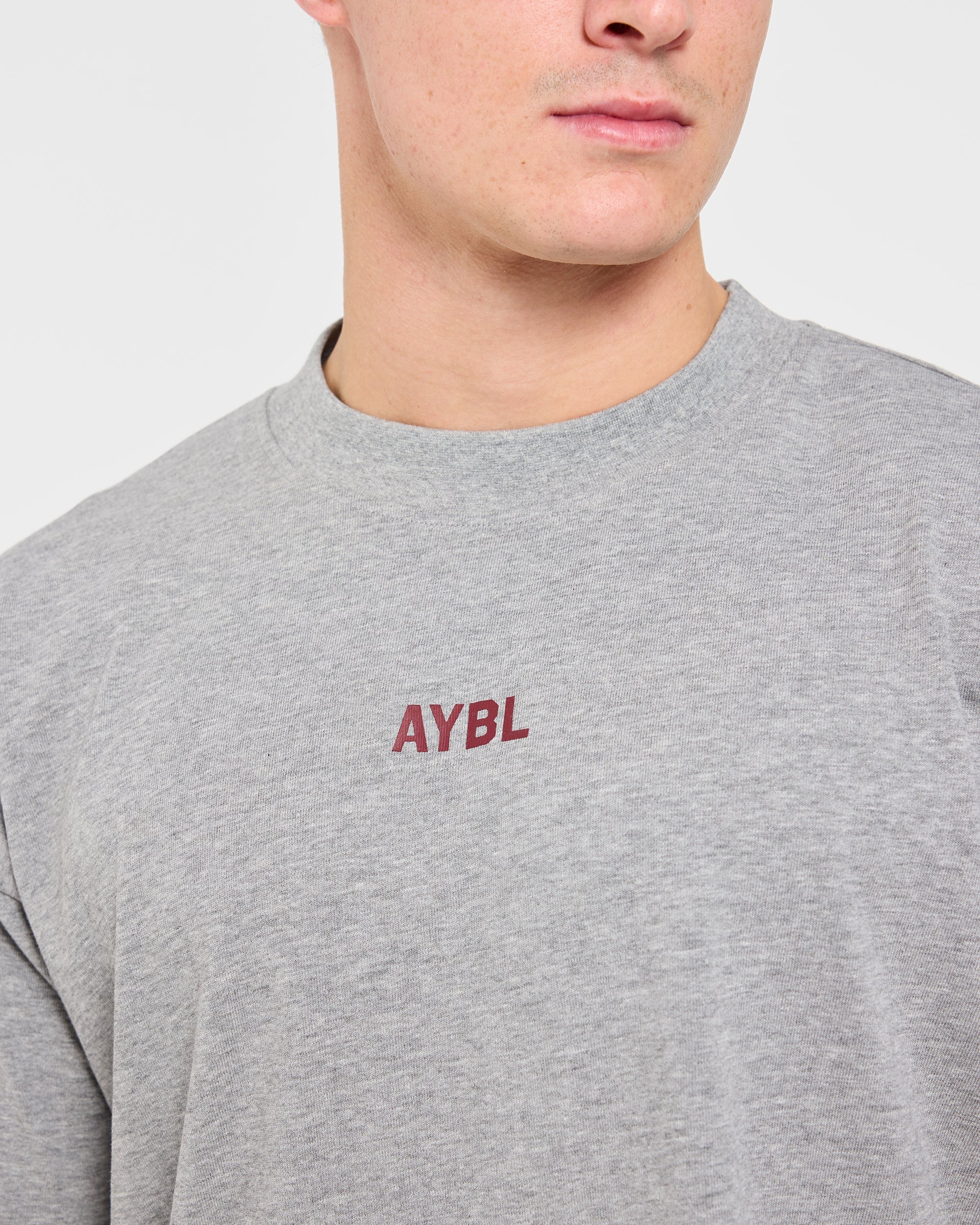 Cam Kissel x Persist Oversized T Shirt - Mid Grau Marl