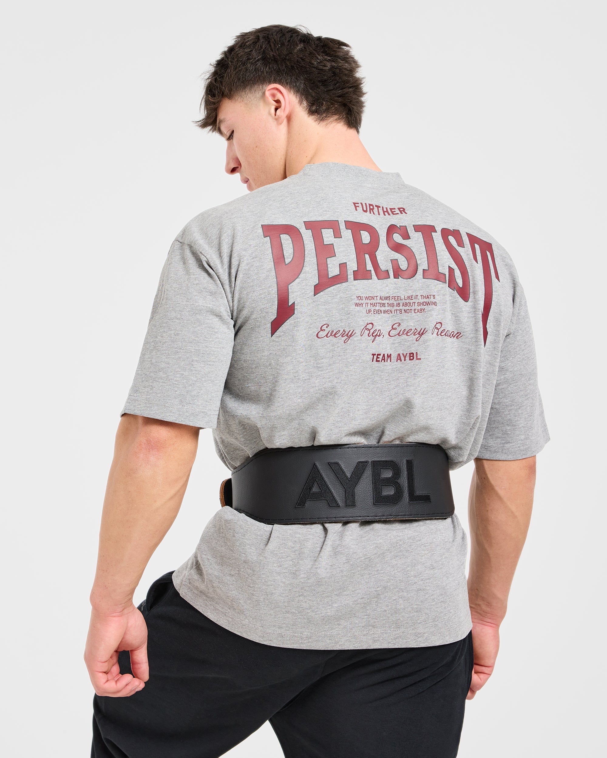 Cam Kissel x Persist Oversized T Shirt - Mid Grau Marl
