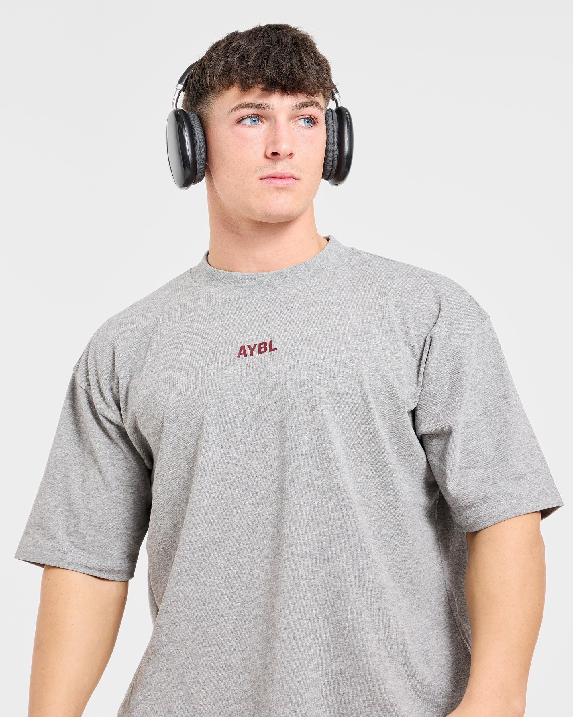 Cam Kissel x Persist Oversized T Shirt - Mid Grau Marl