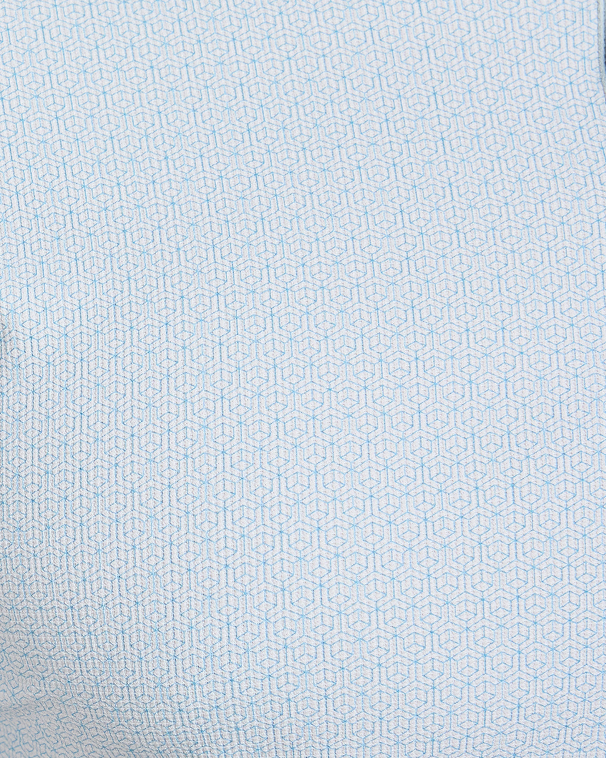 Precision Geometric Polo - Cloud Blau