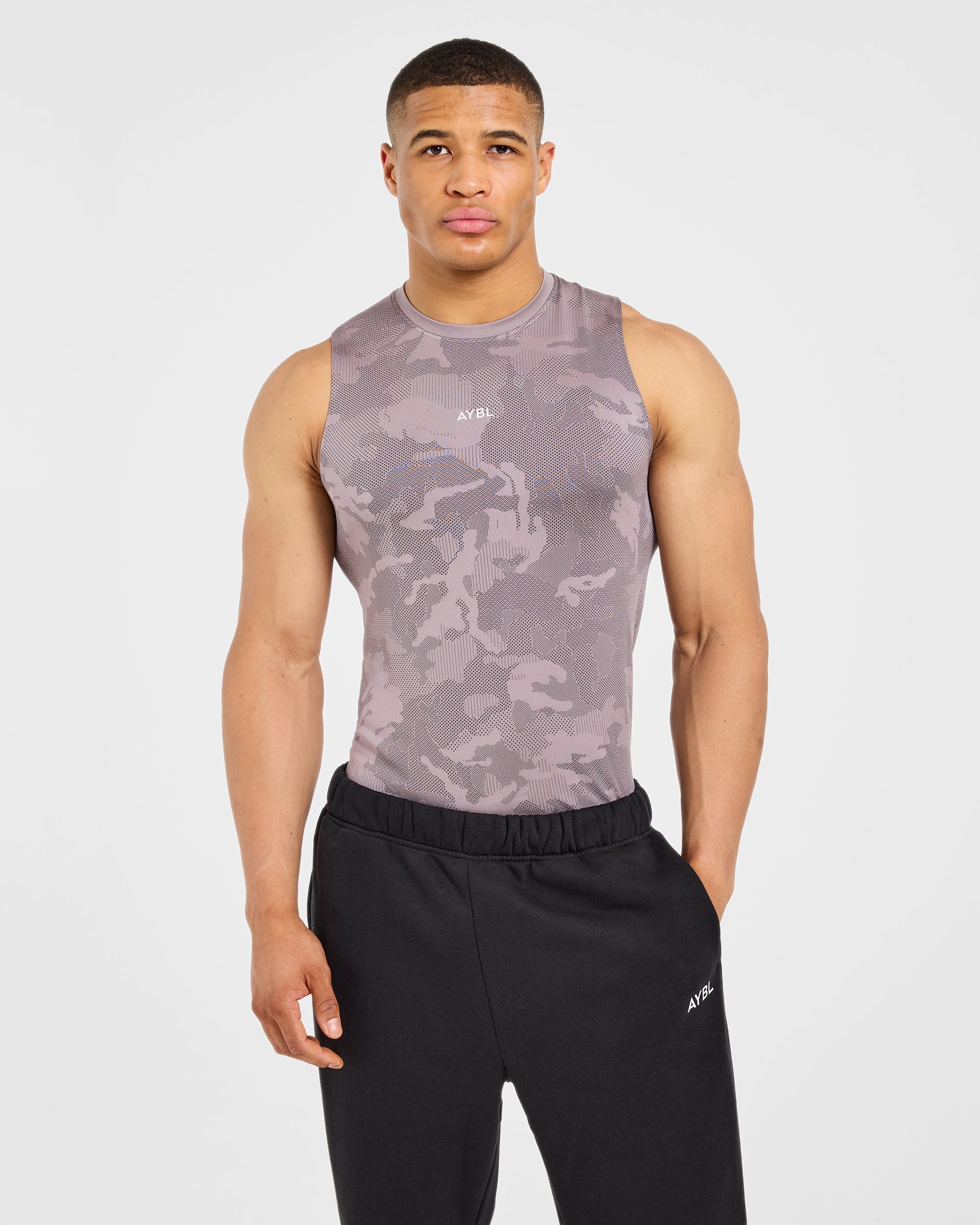 Camo Seamless Tank - Woodland Taupe