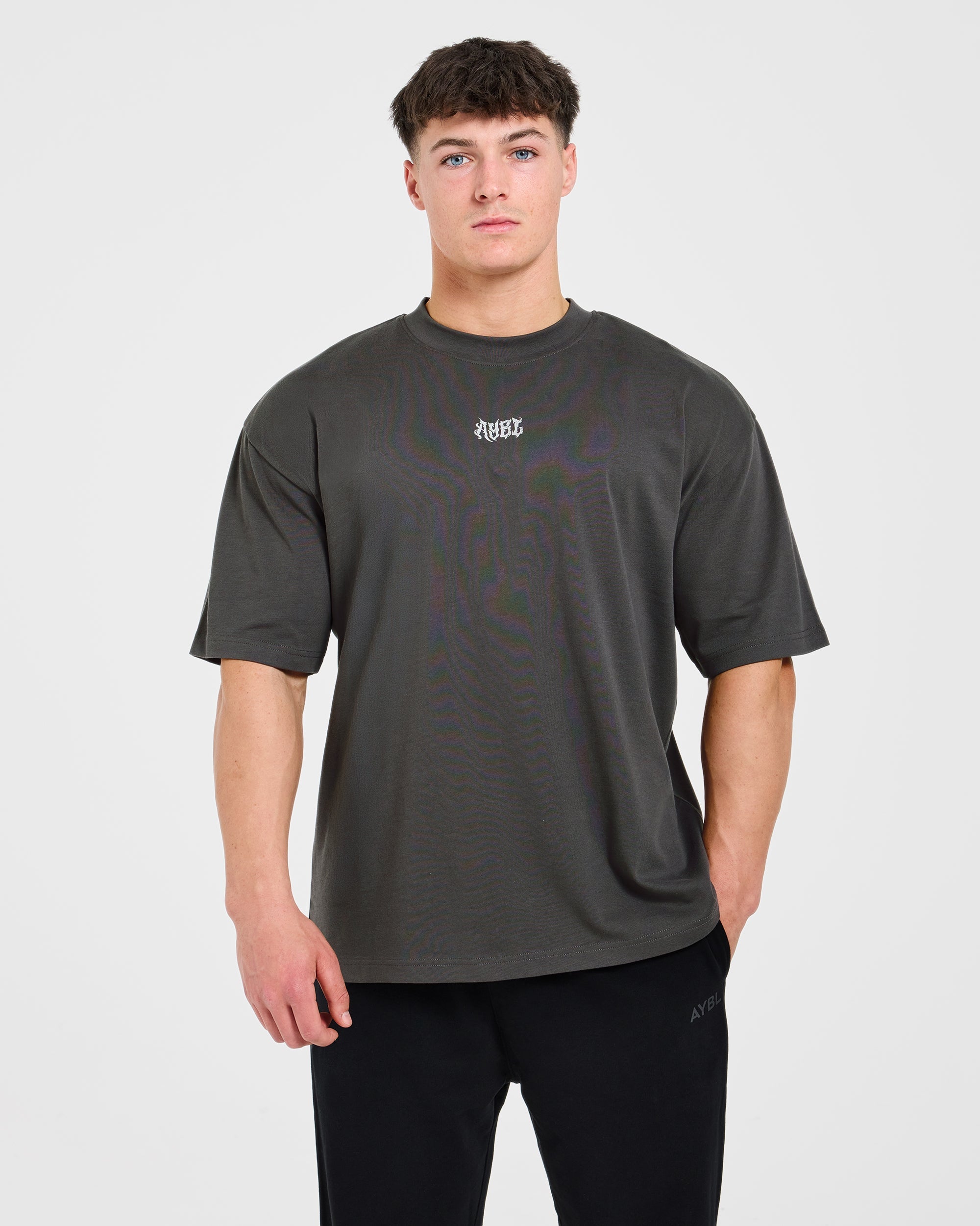 Lift Forge Oversized T Shirt - Charcoal/Rot