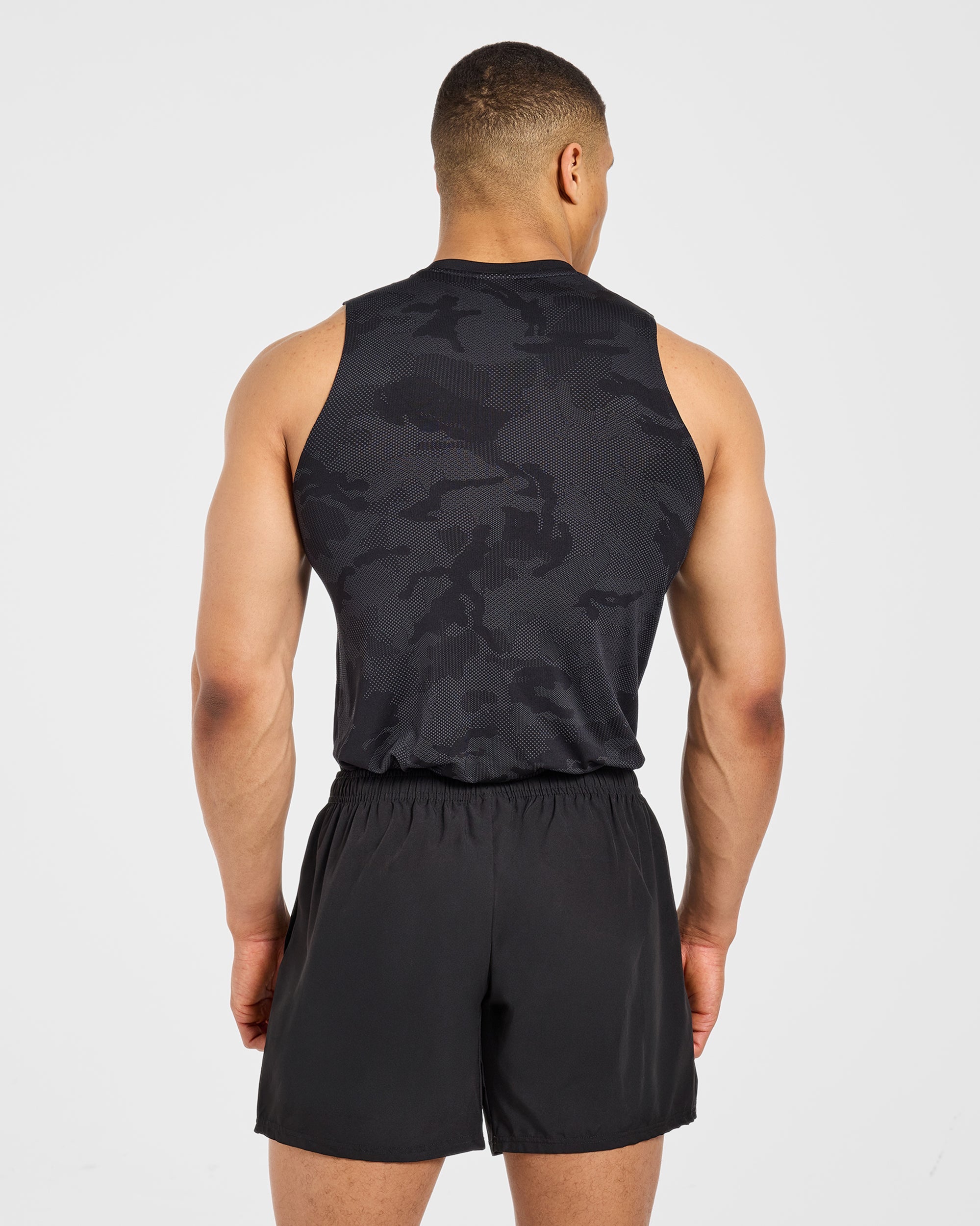 Camo Seamless Tank - Schwarz