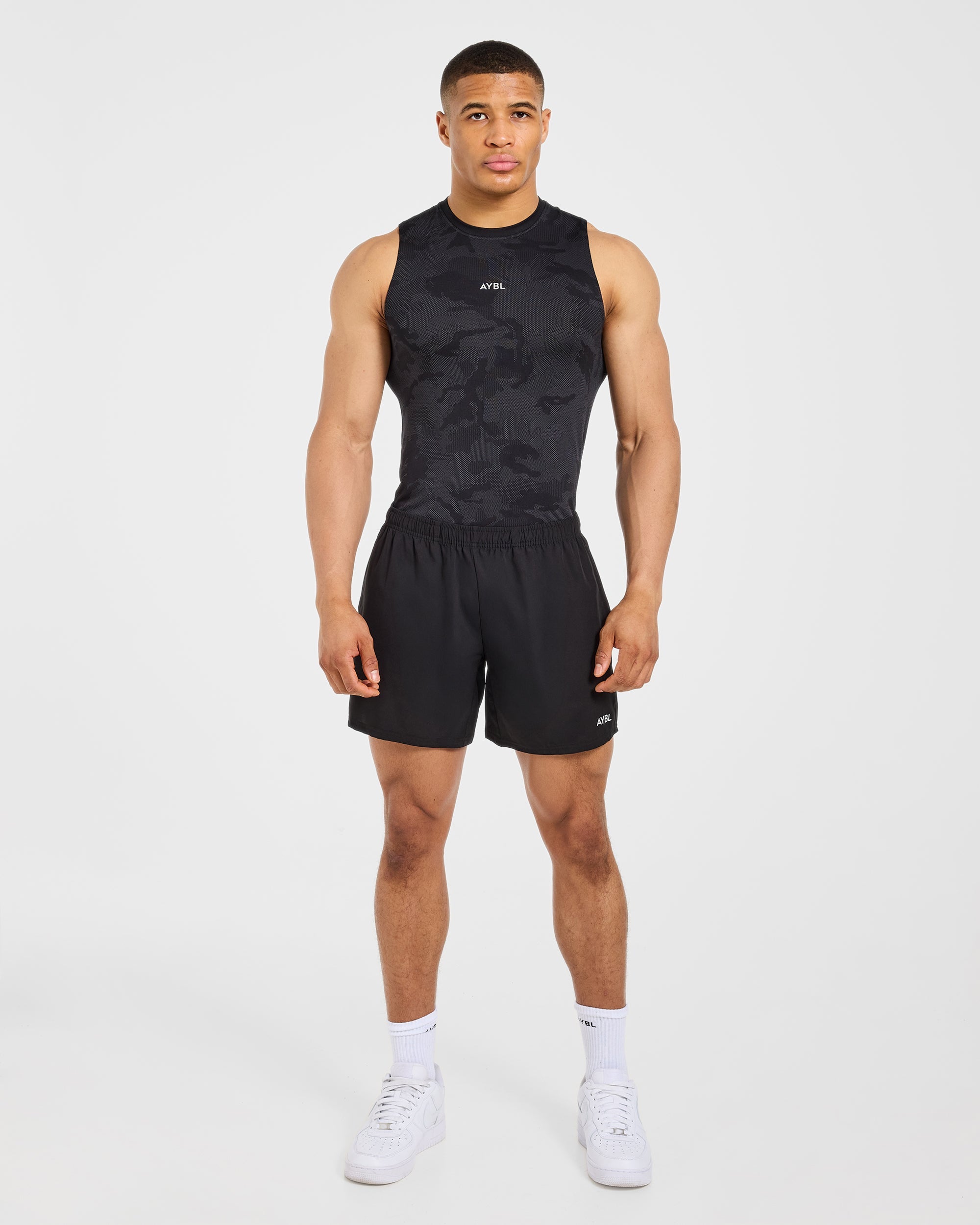 Camo Seamless Tank - Schwarz