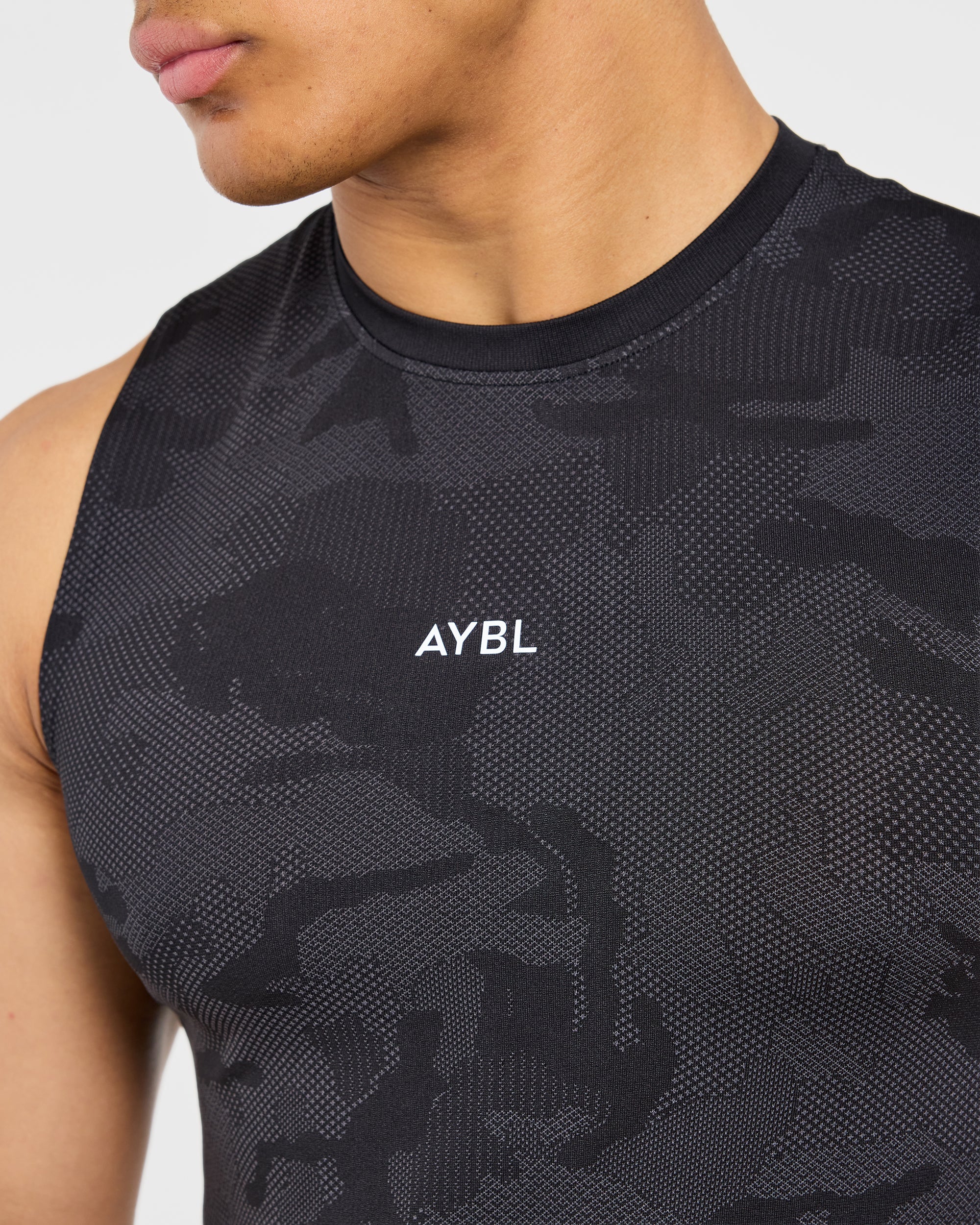 Camo Seamless Tank - Schwarz