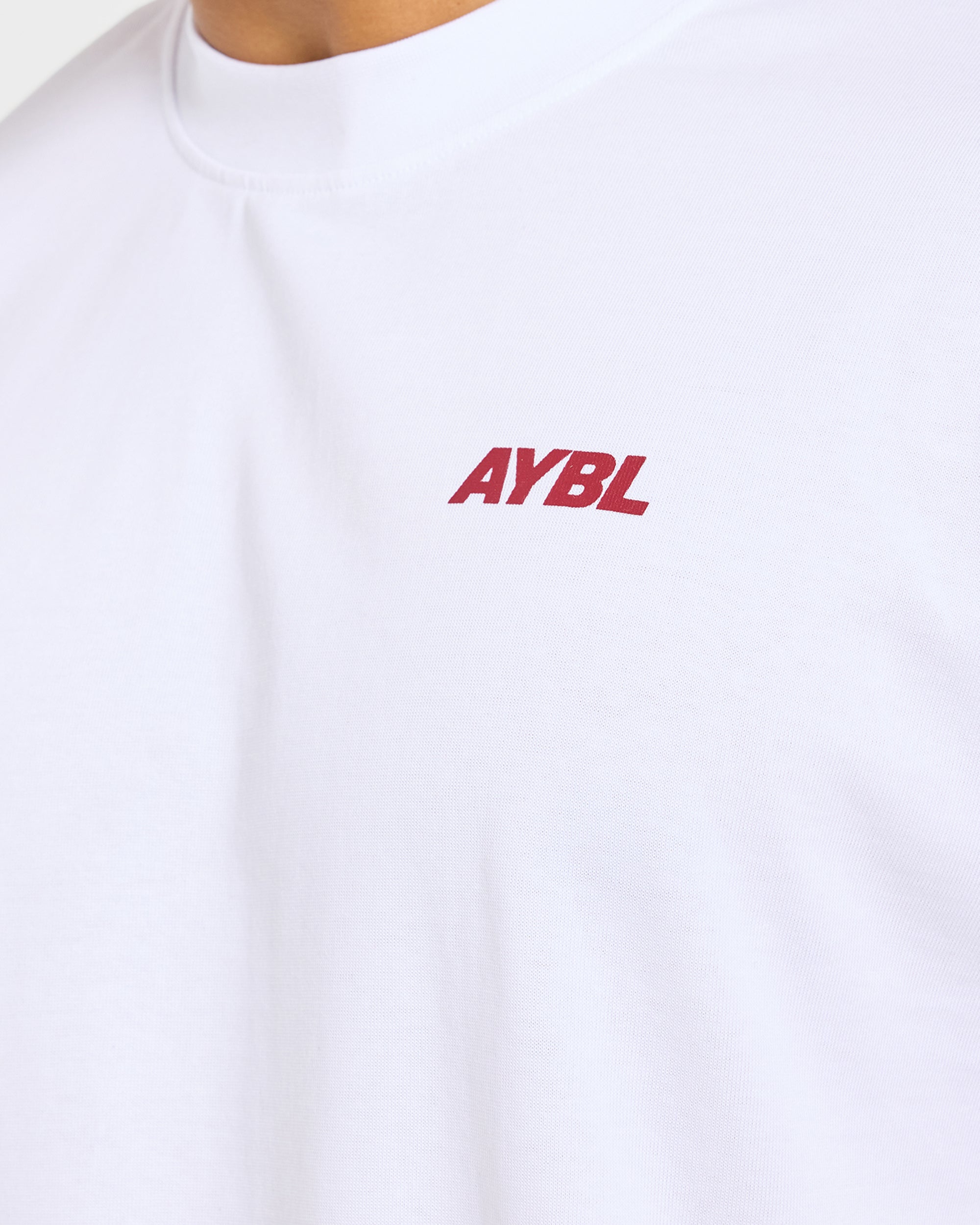 AYBL Sportswear 18 Oversized T Shirt - Weiß/Rot