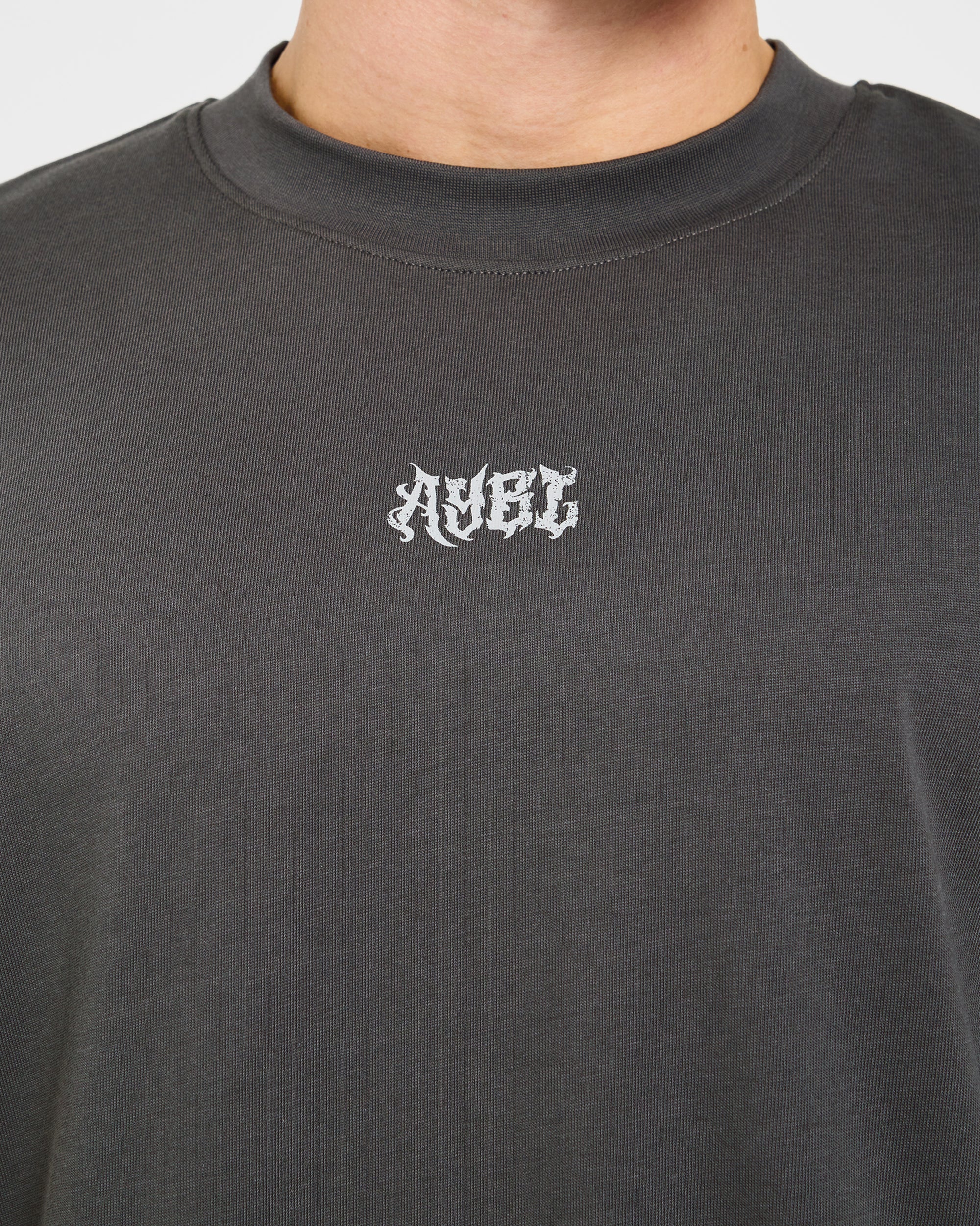 Lift Forge Oversized T Shirt - Charcoal/Rot