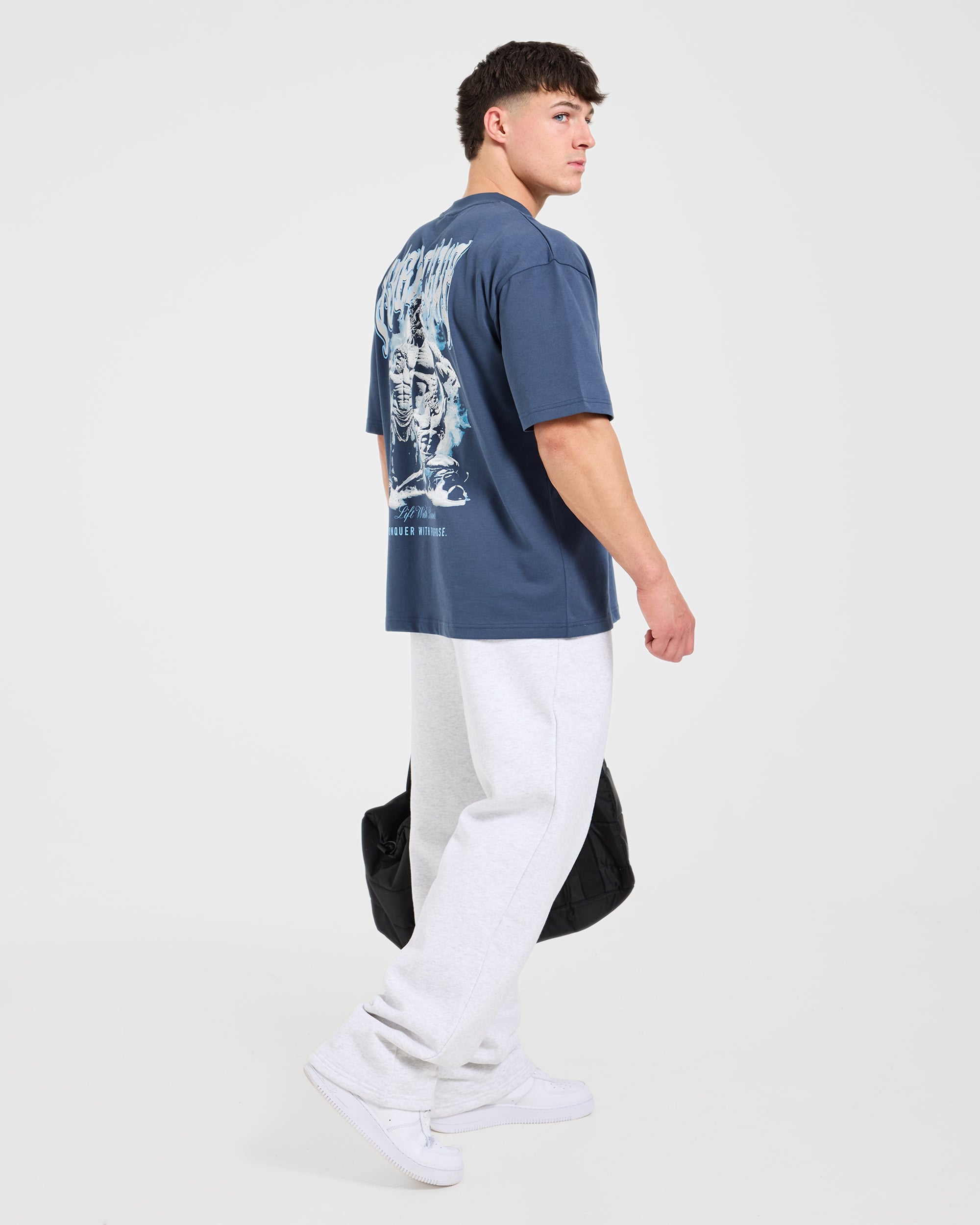 Lift Forge Oversized T Shirt - Slate Navy