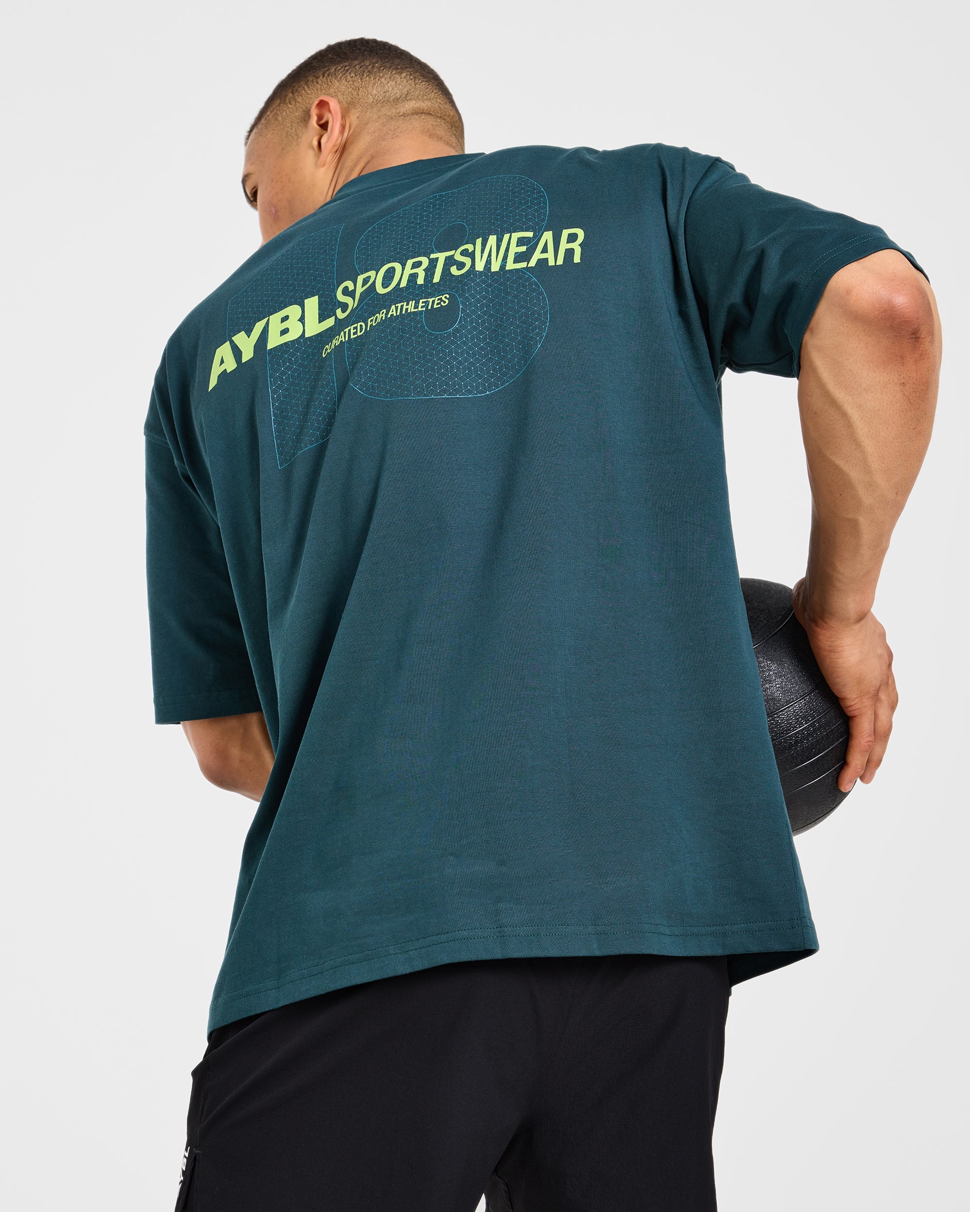 AYBL Sportswear 18 Oversized T Shirt - Teal Grün