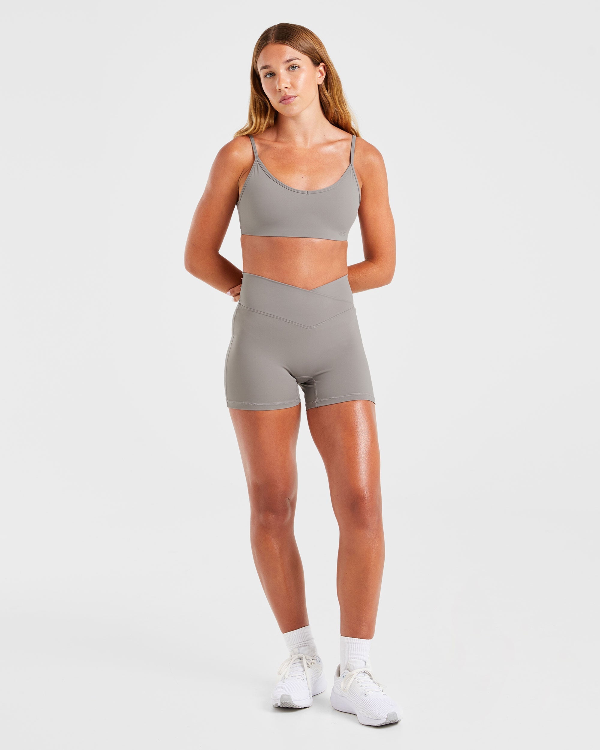 Sculpt Wrap Shorts - Smoke Grau