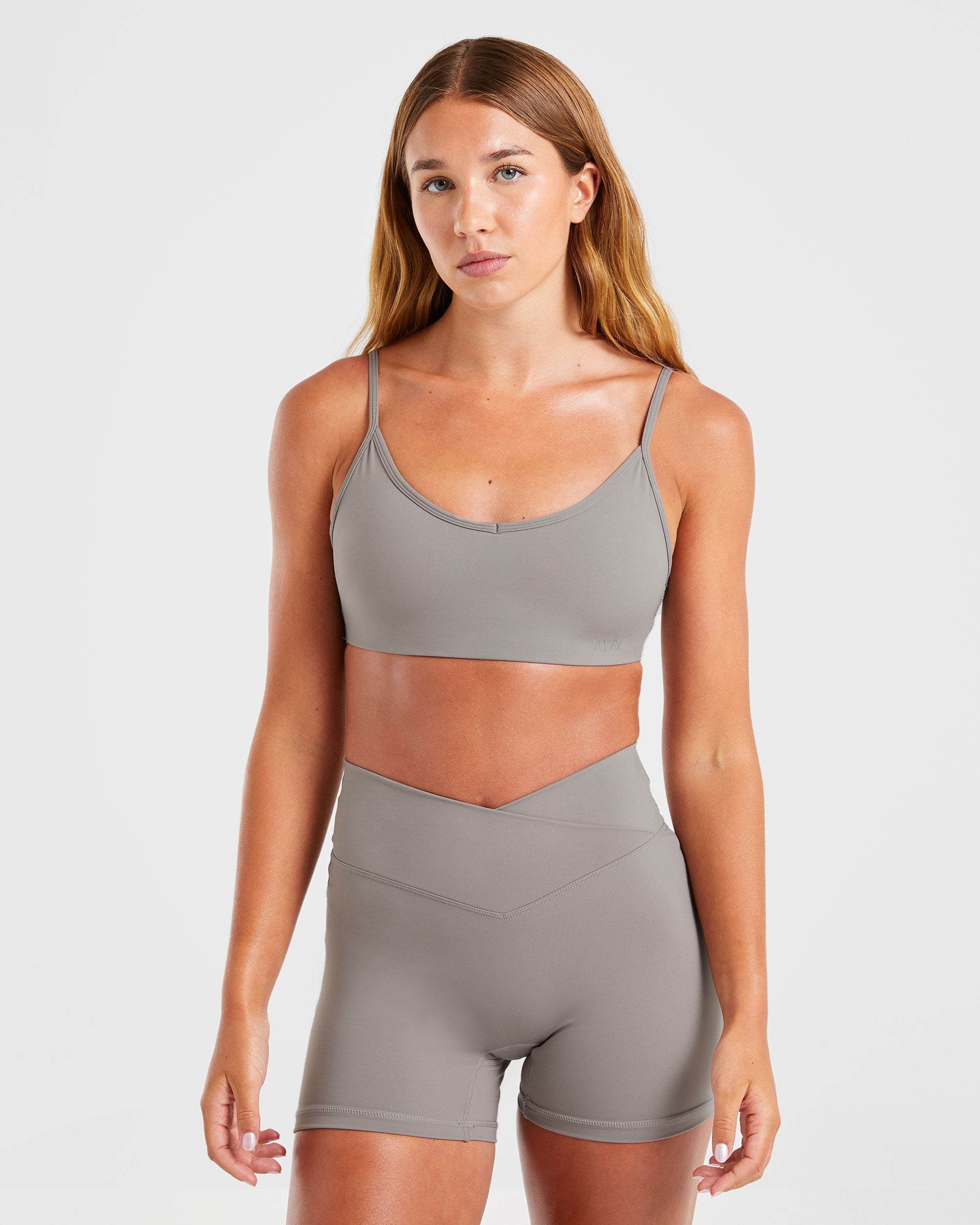 Sculpt Wrap Sports Bra - Smoke Grau