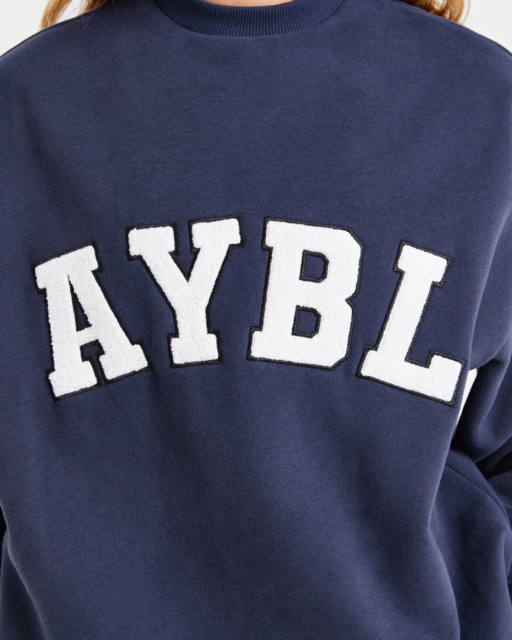 Varsity Oversized Sweatshirt - Navy