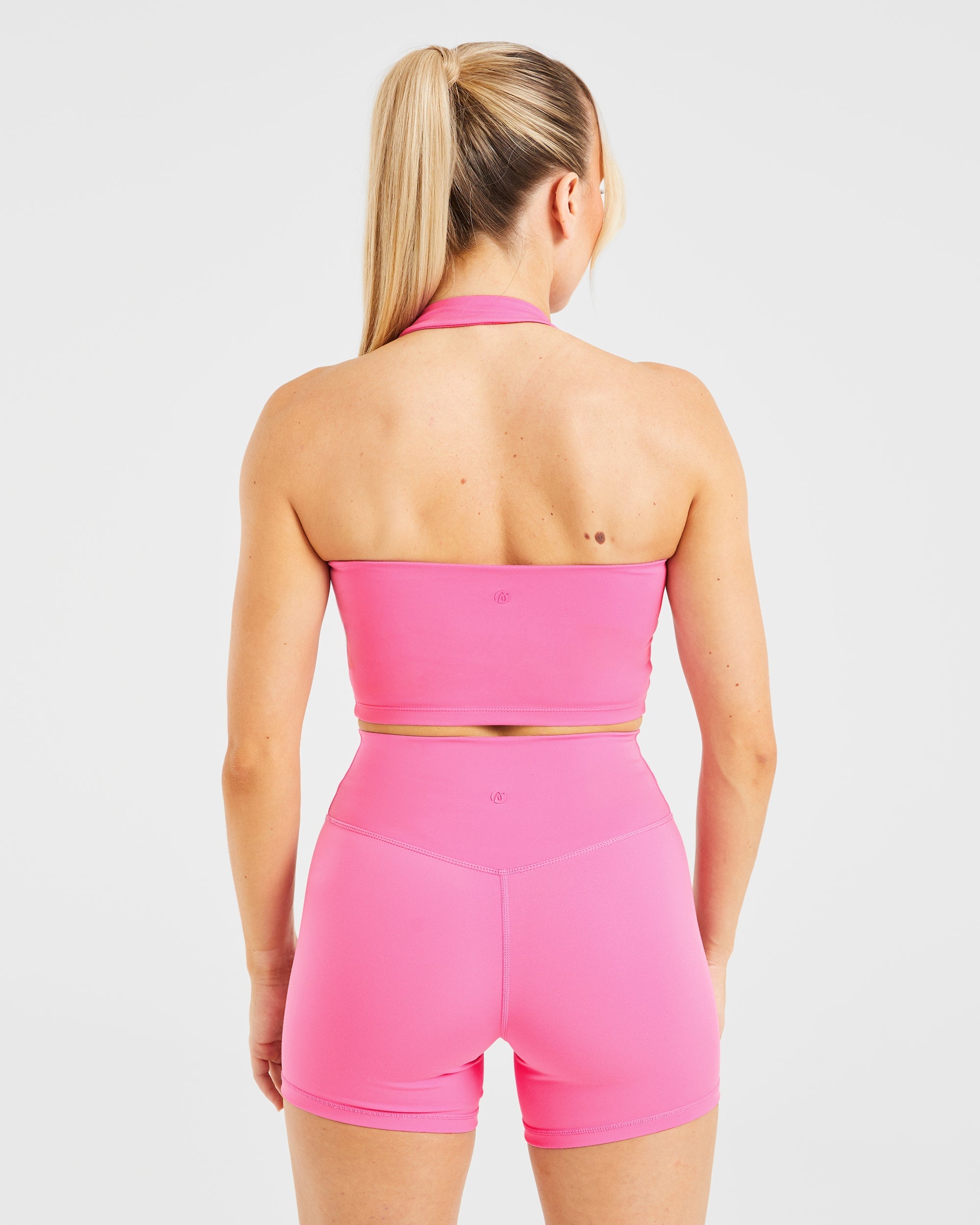 Staple Halterneck Crop Top - Summer Rosa