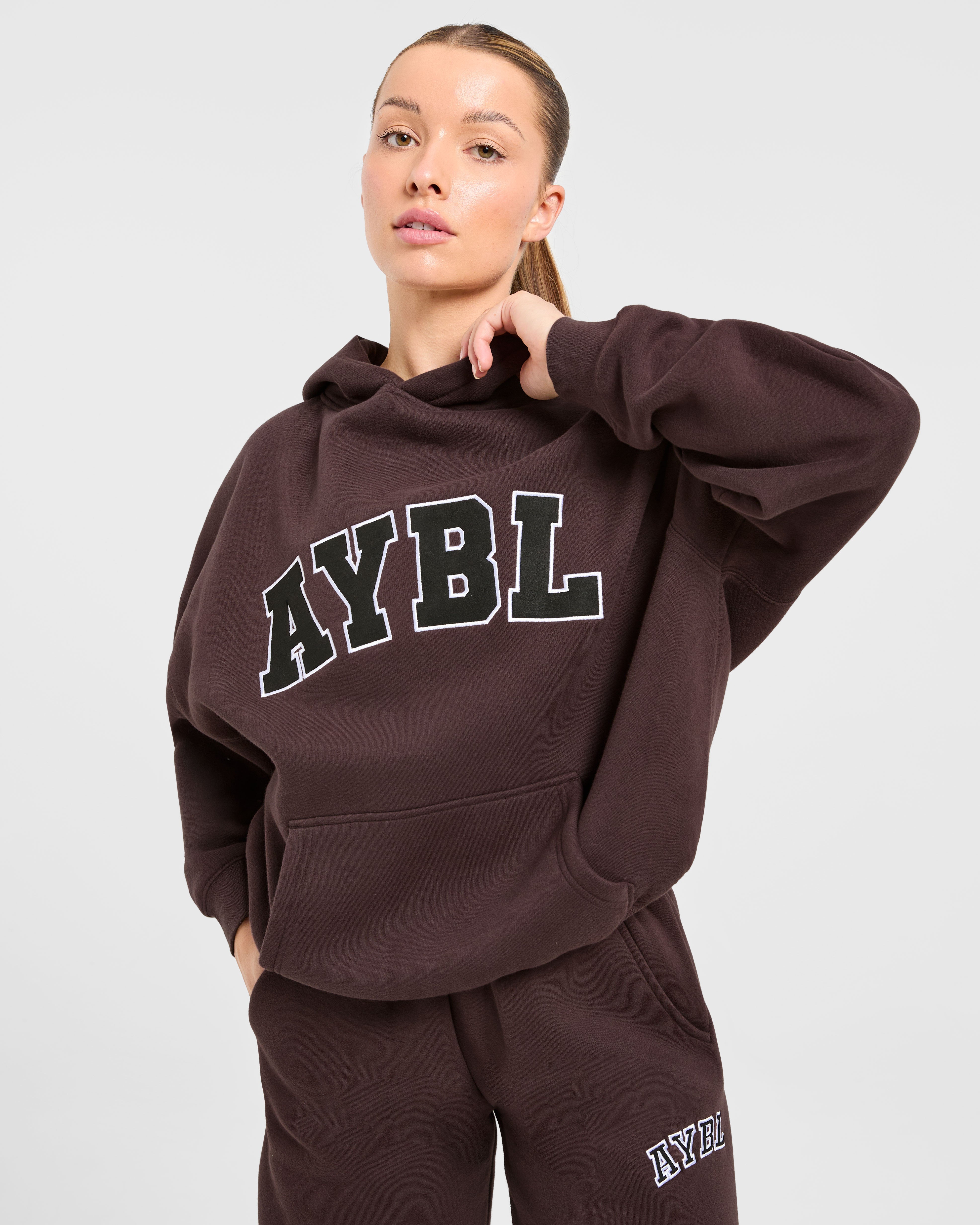 Varsity 2.0 Oversized Straight Leg Joggers - Cocoa Braun