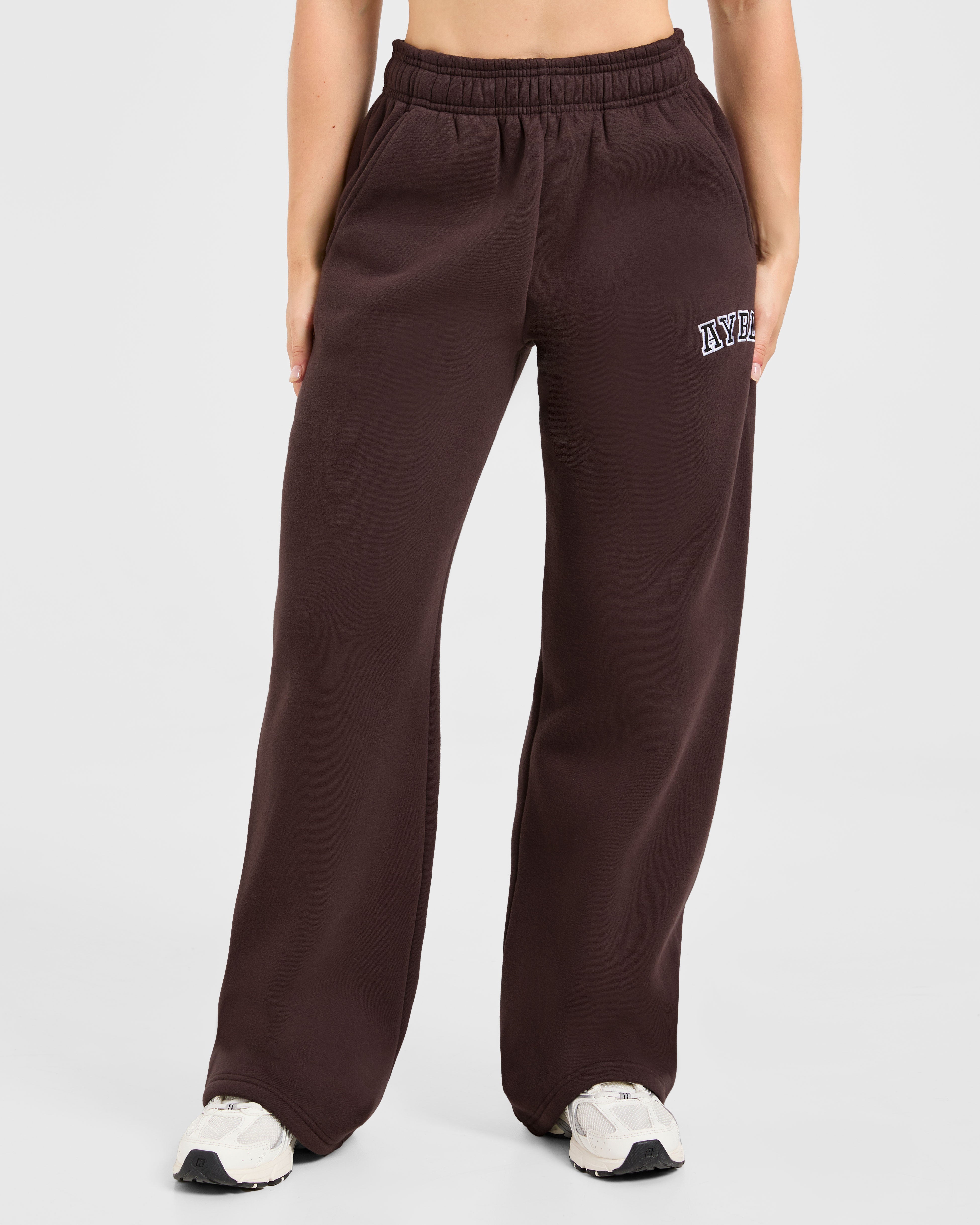 Varsity 2.0 Oversized Straight Leg Joggers - Cocoa Braun