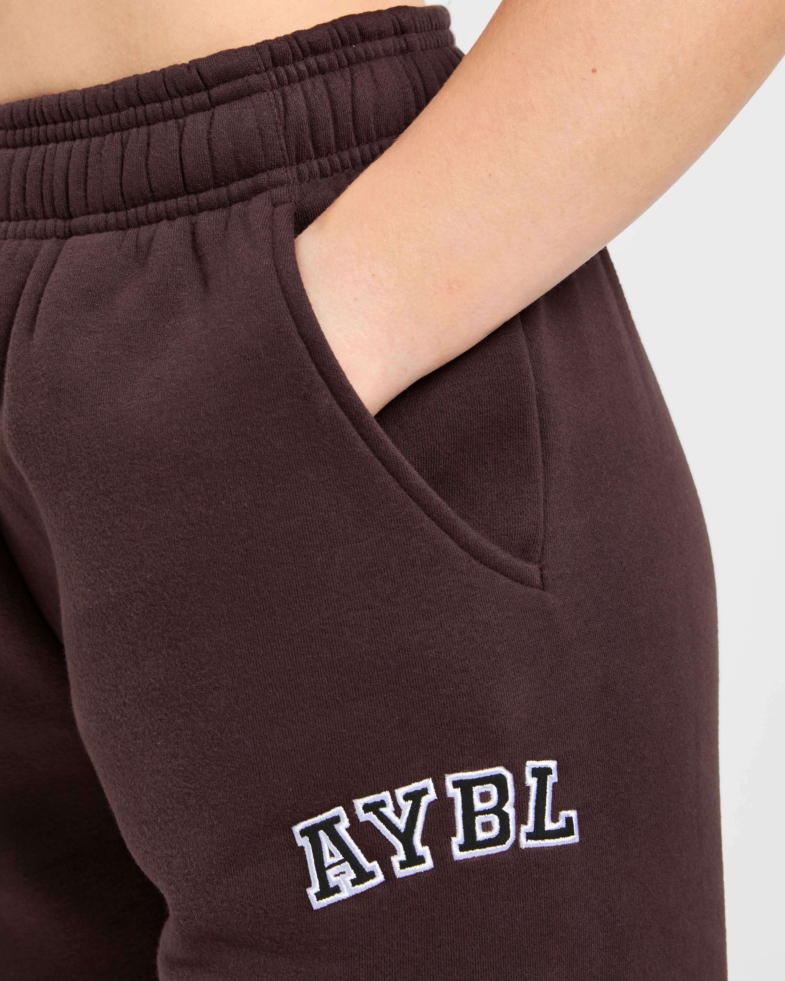 Varsity 2.0 Oversized Straight Leg Joggers - Cocoa Braun