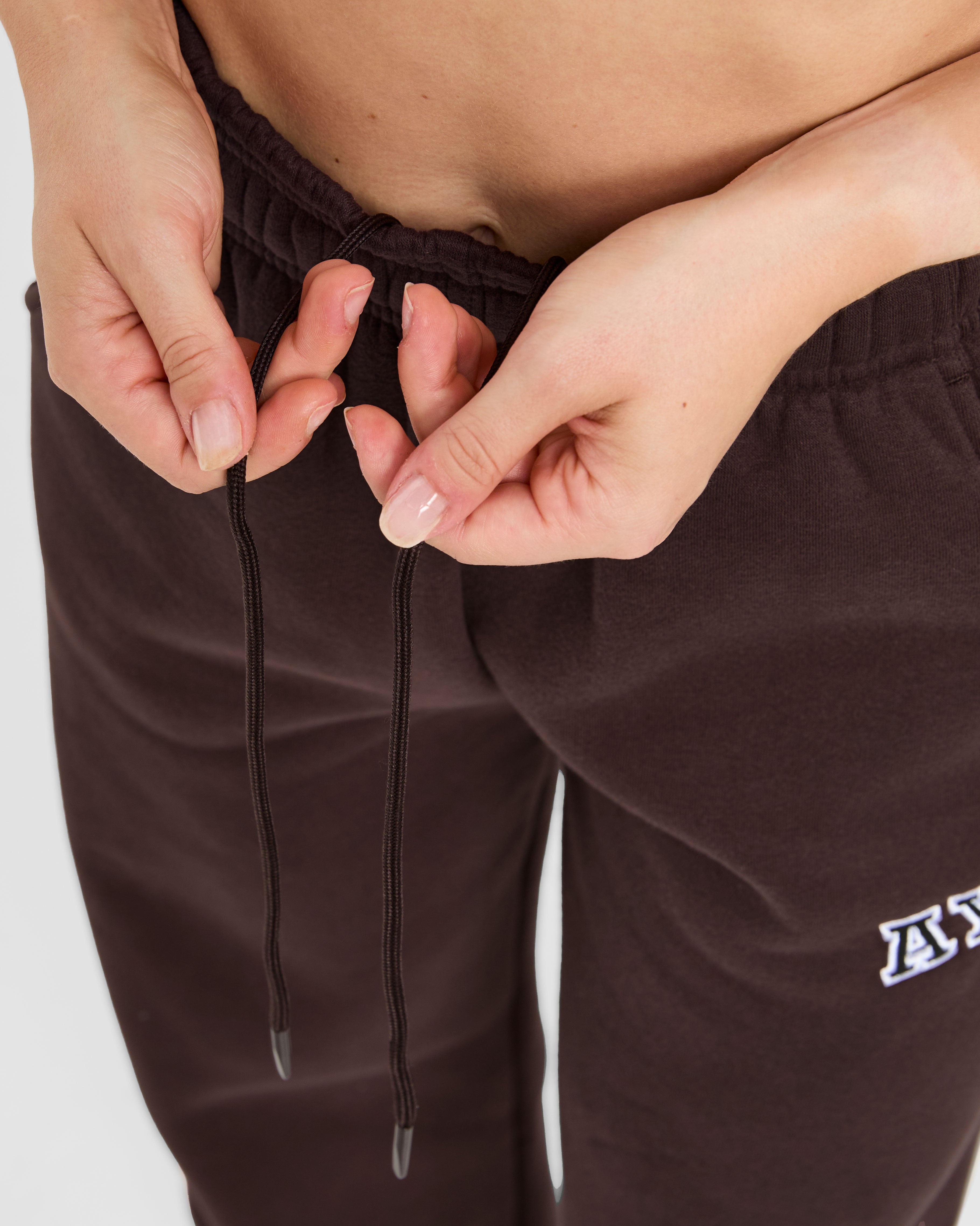 Varsity 2.0 Oversized Straight Leg Joggers - Cocoa Braun