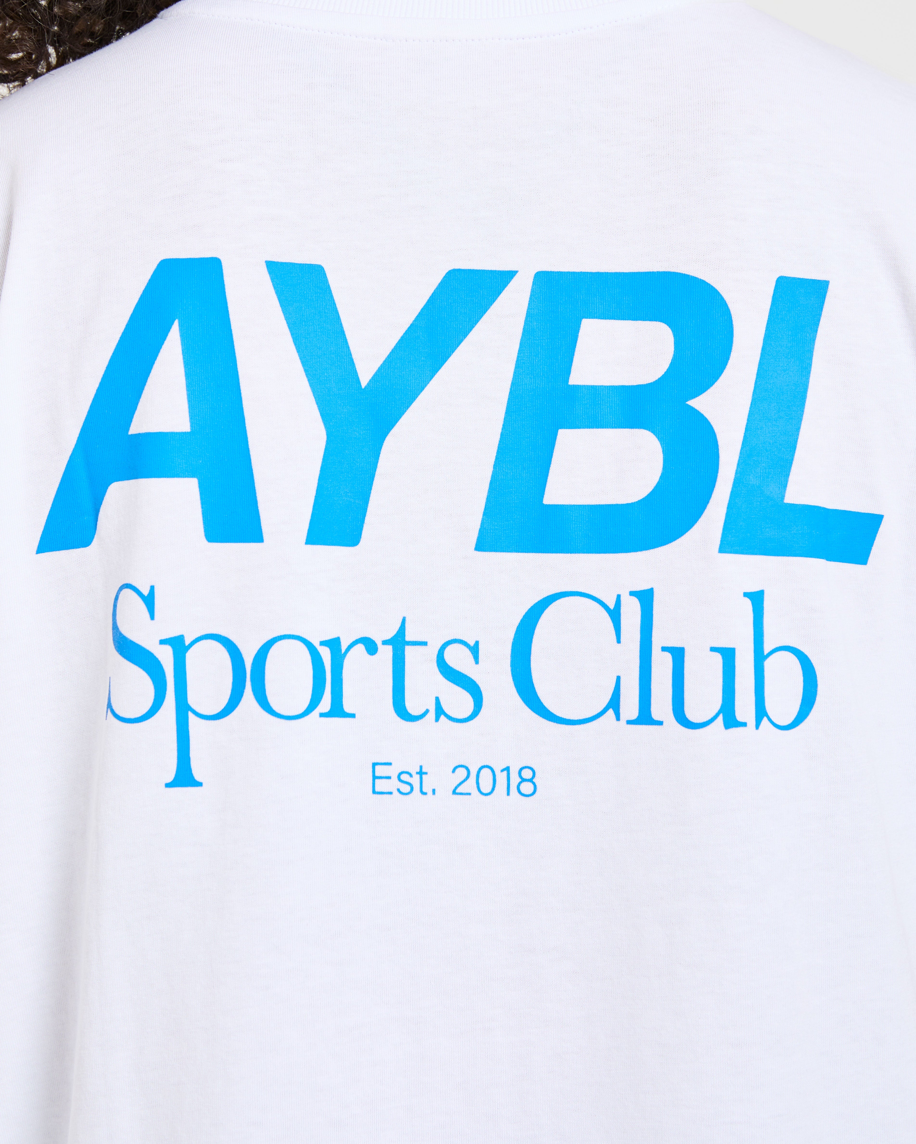 AYBL Sports Club Oversized T Shirt - Weiß/Cobalt