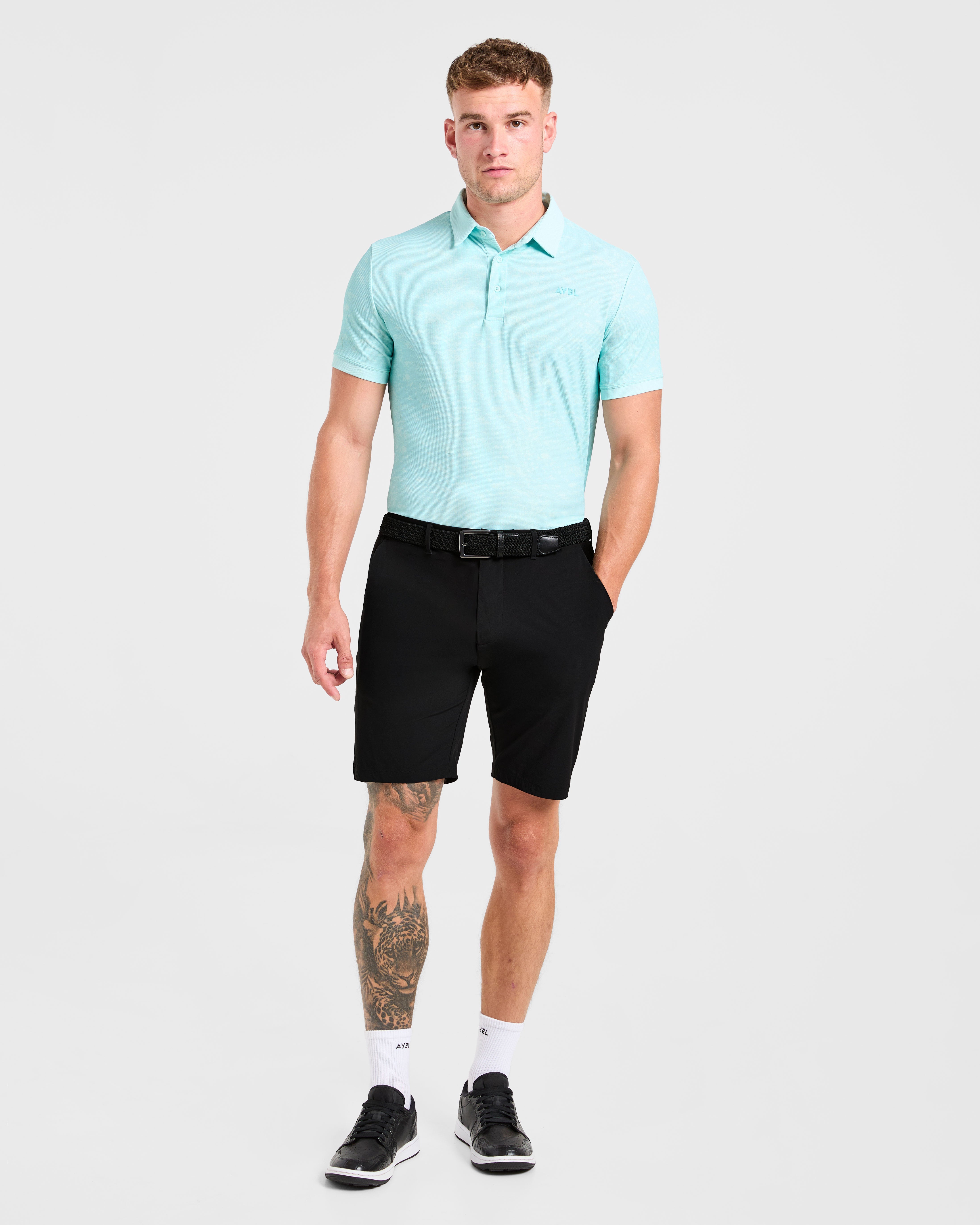 Precision Texture Polo - Summer Blau