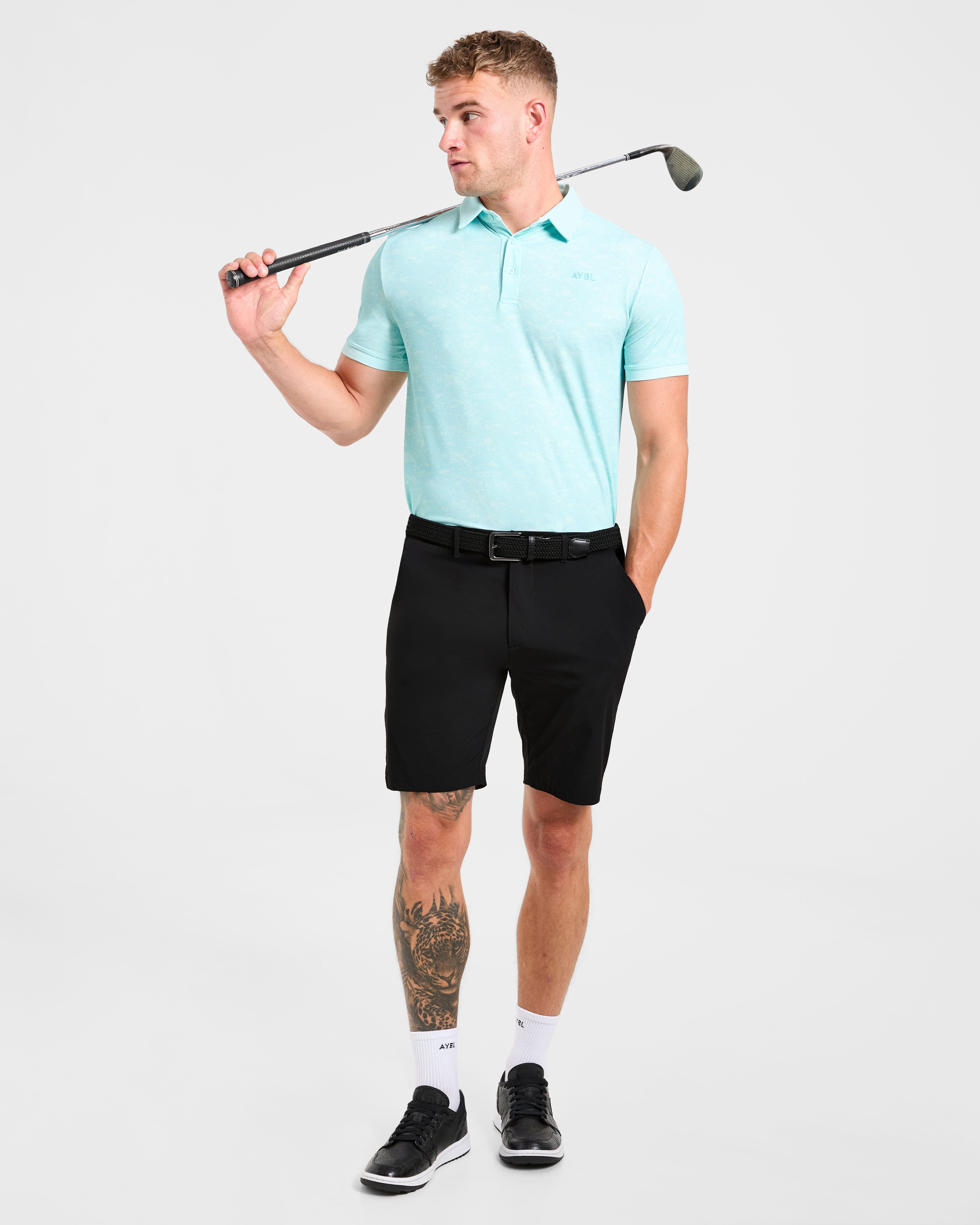 Precision Texture Polo - Summer Blau