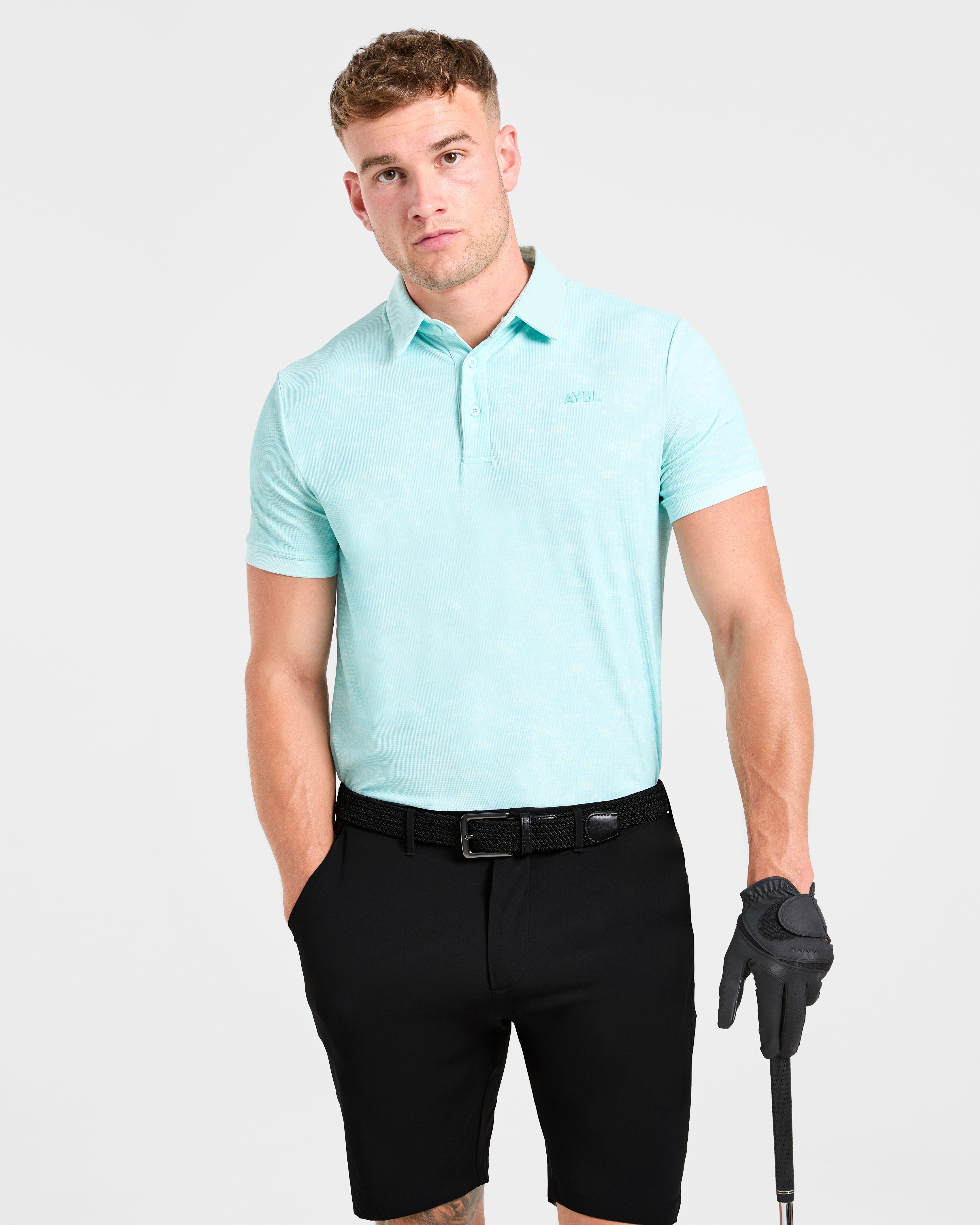 Precision Texture Polo - Summer Blau