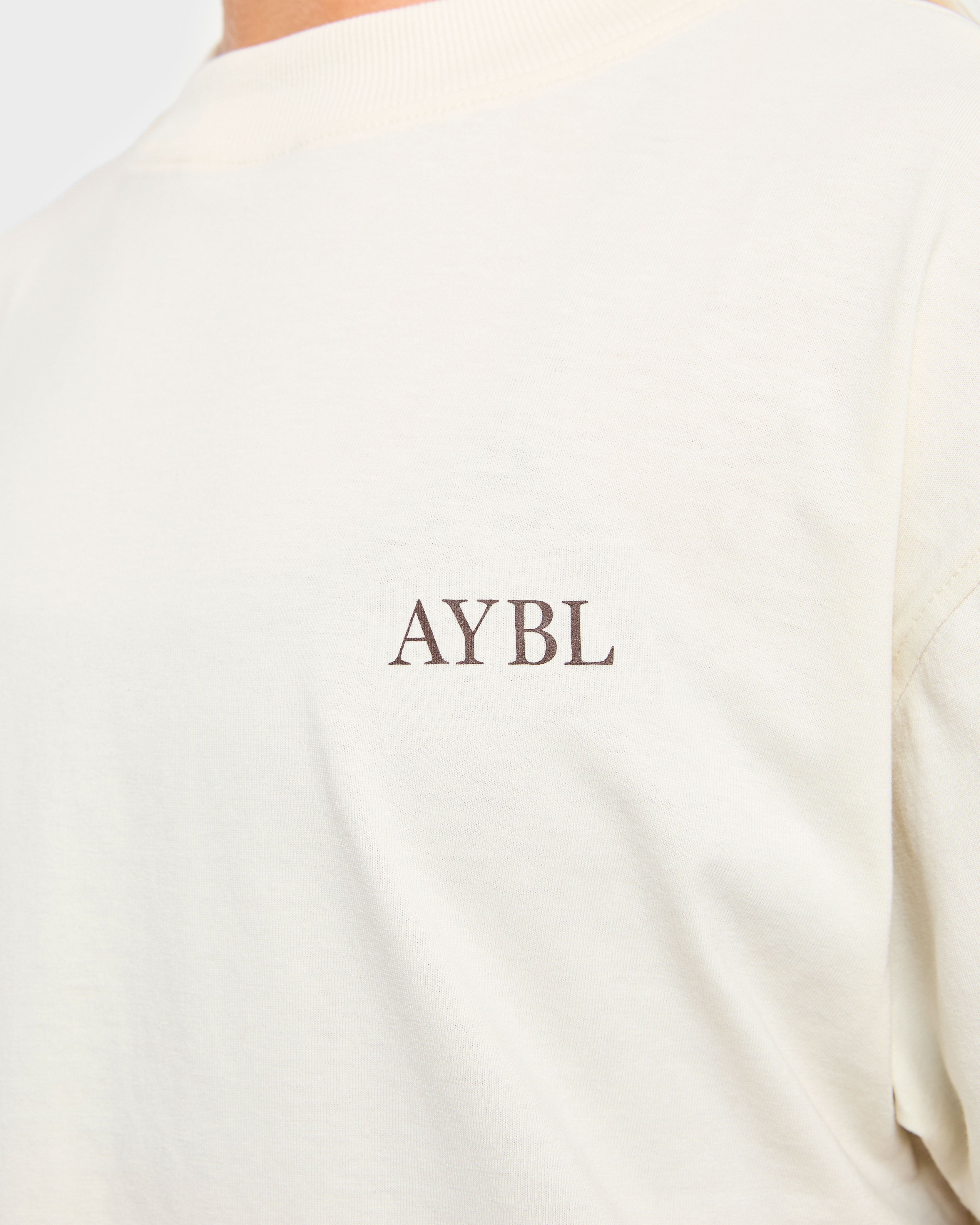 Body, Mind, You Oversized T Shirt - Beige/Braun