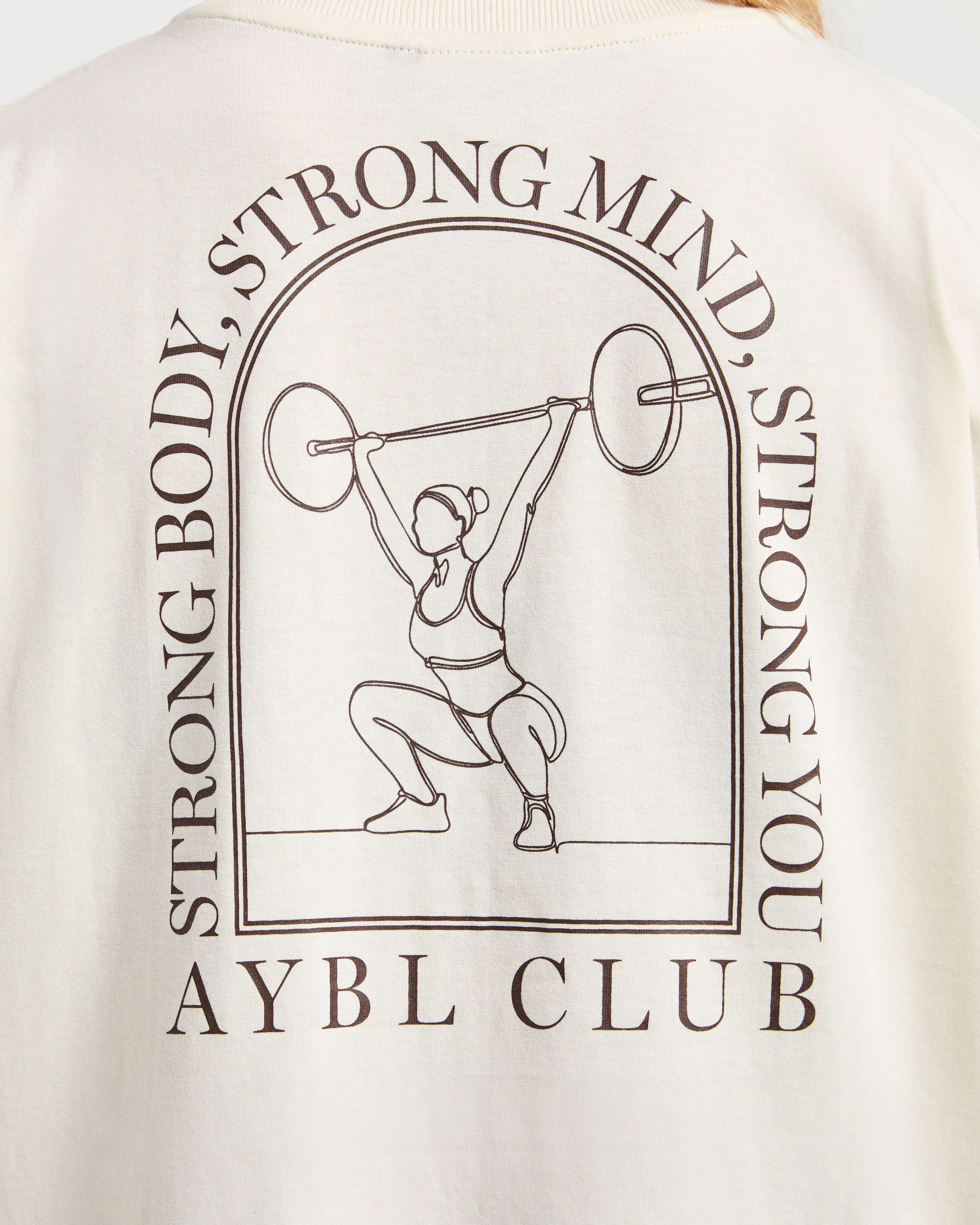 Body, Mind, You Oversized T Shirt - Beige/Braun