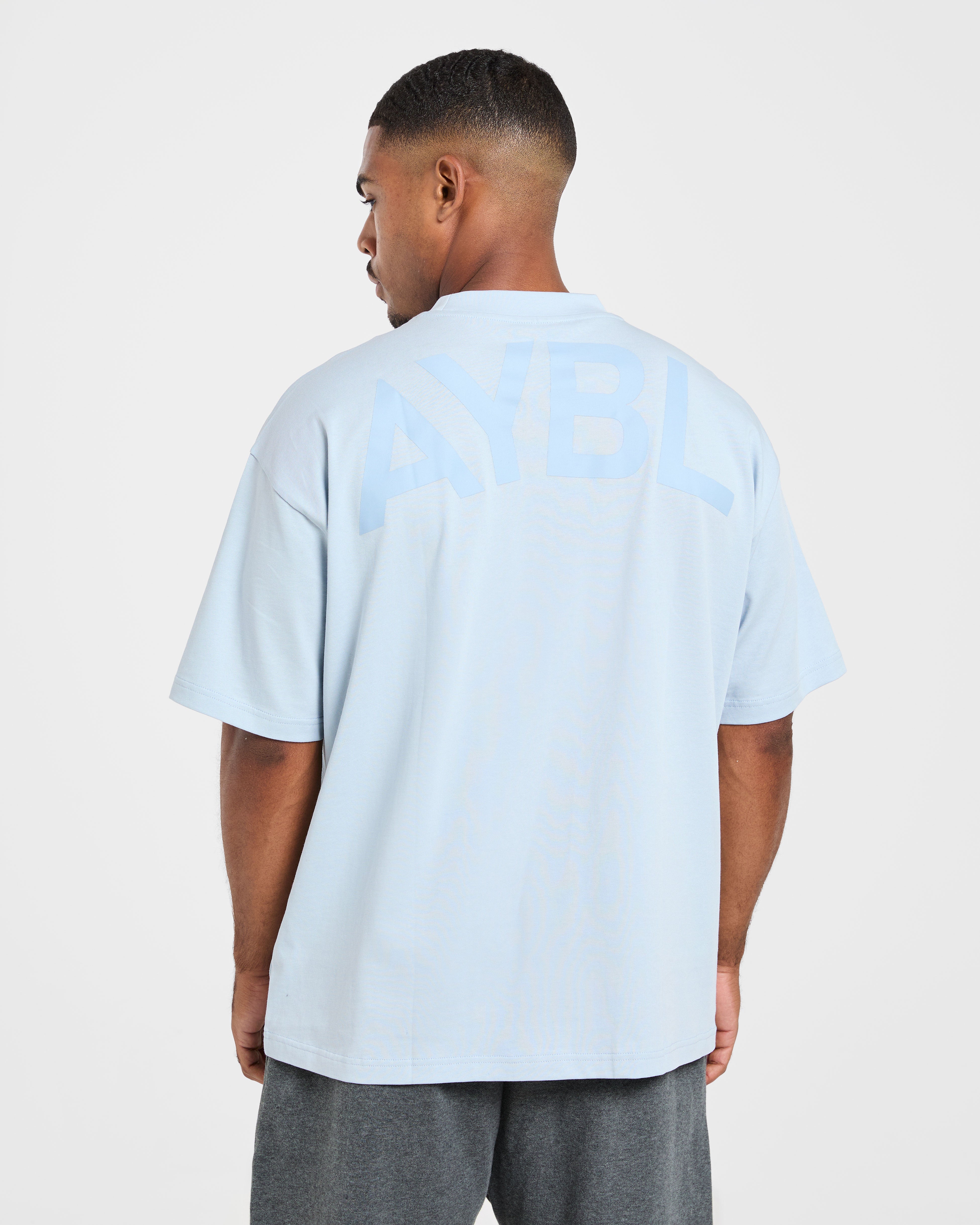 Essential Oversized T Shirt - Light Blau