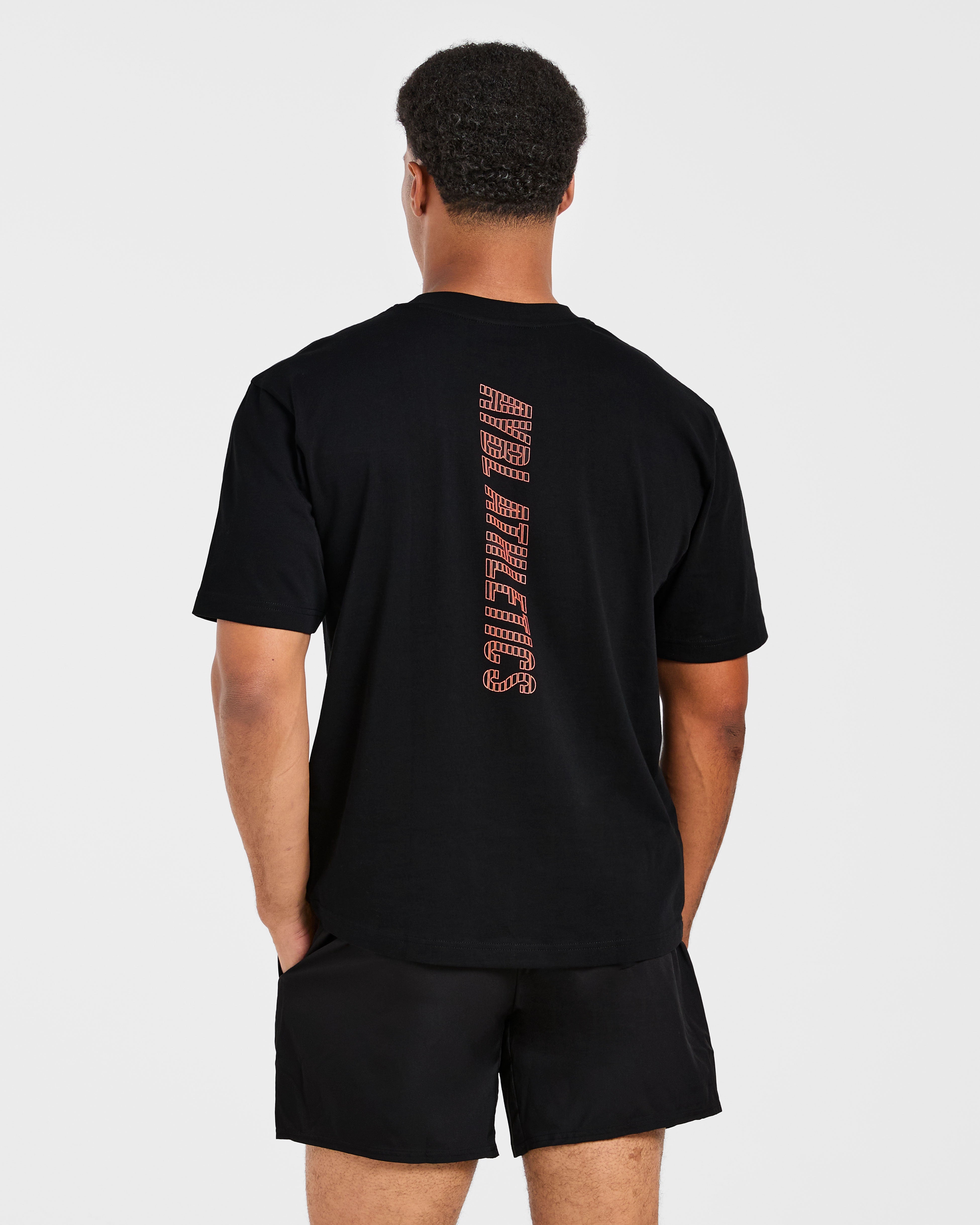 Athletics Performance T Shirt - Schwarz/Orange