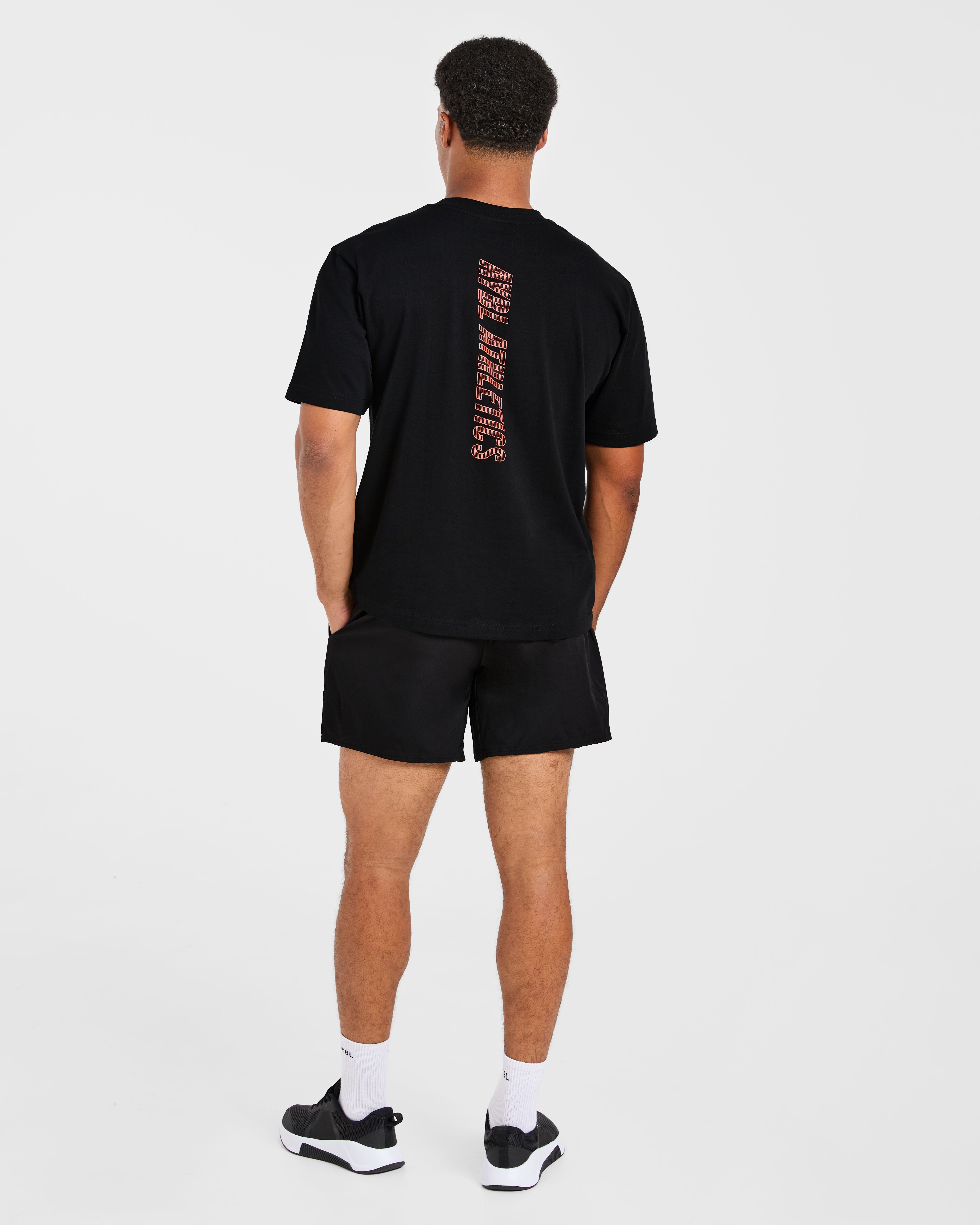 Athletics Performance T Shirt - Schwarz/Orange