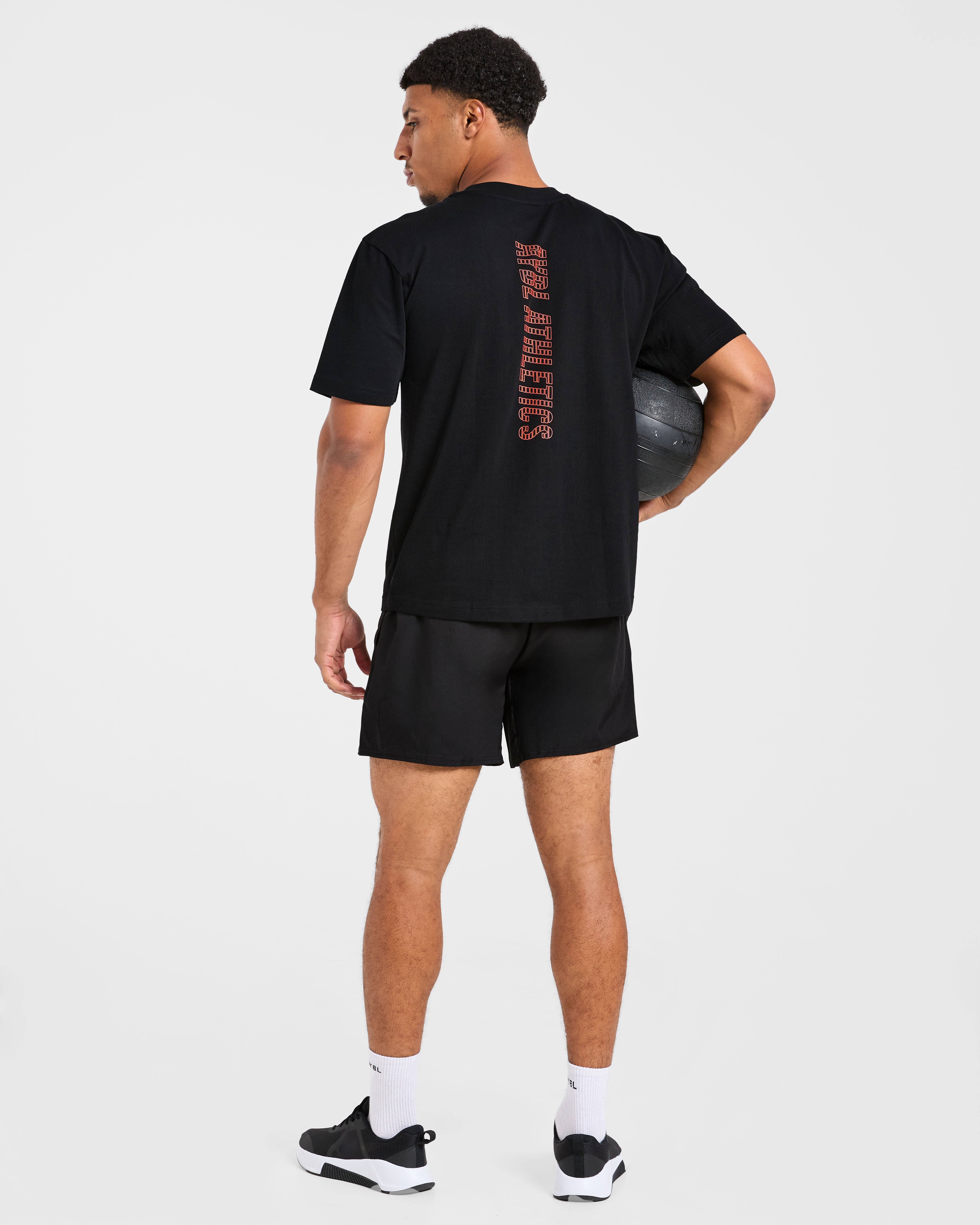Athletics Performance T Shirt - Schwarz/Orange