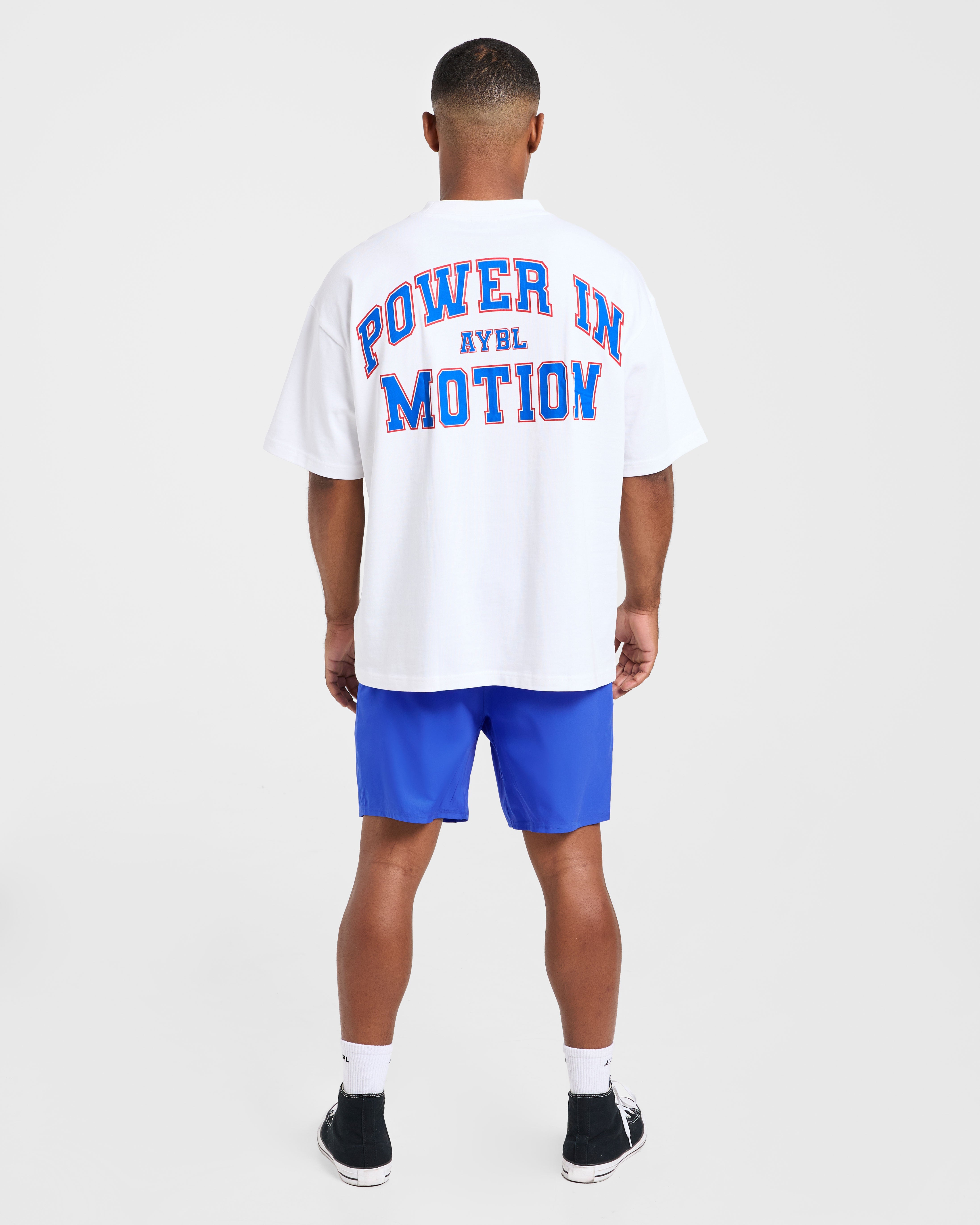 Power In Motion Oversized T Shirt - Weiß