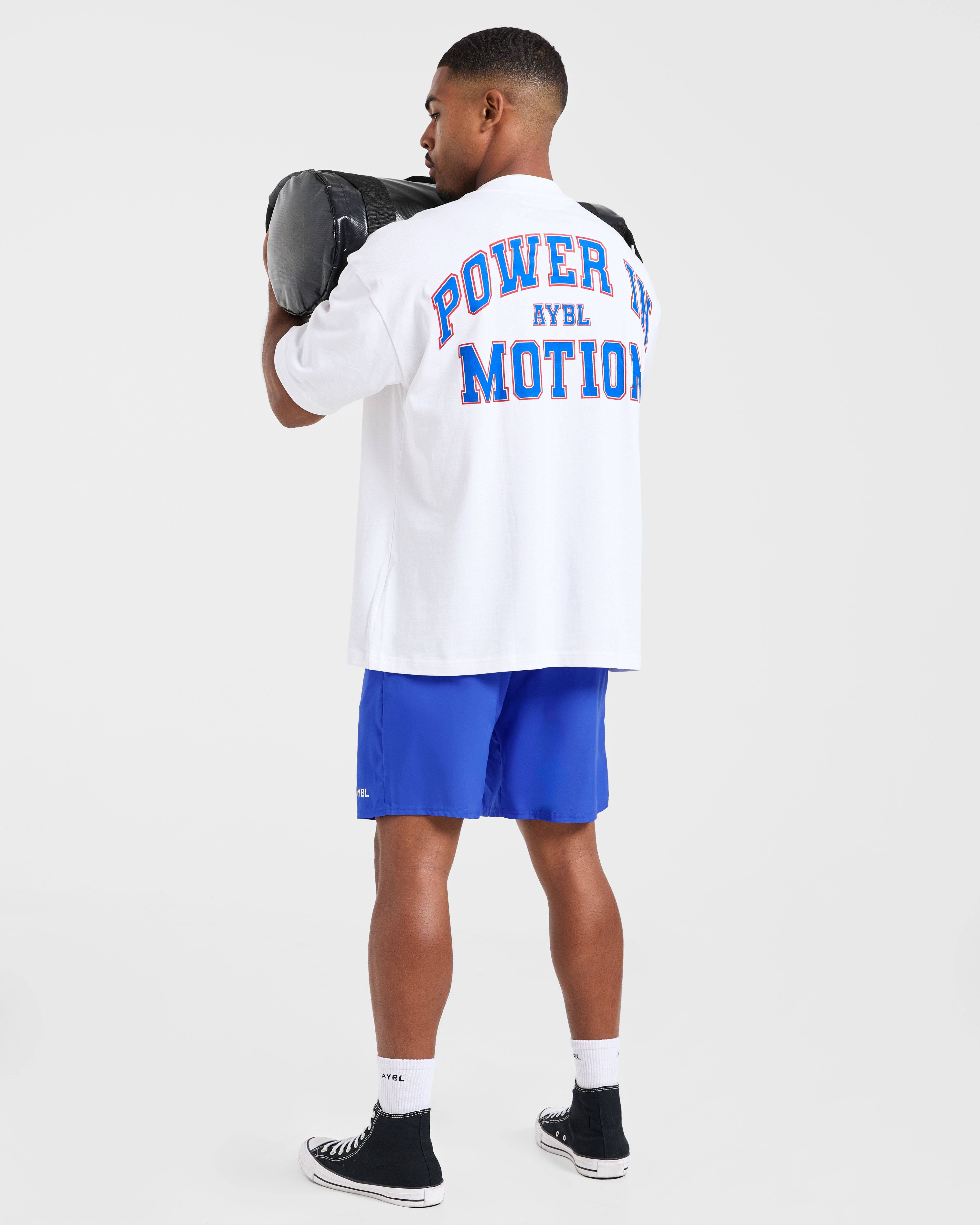 Power In Motion Oversized T Shirt - Weiß