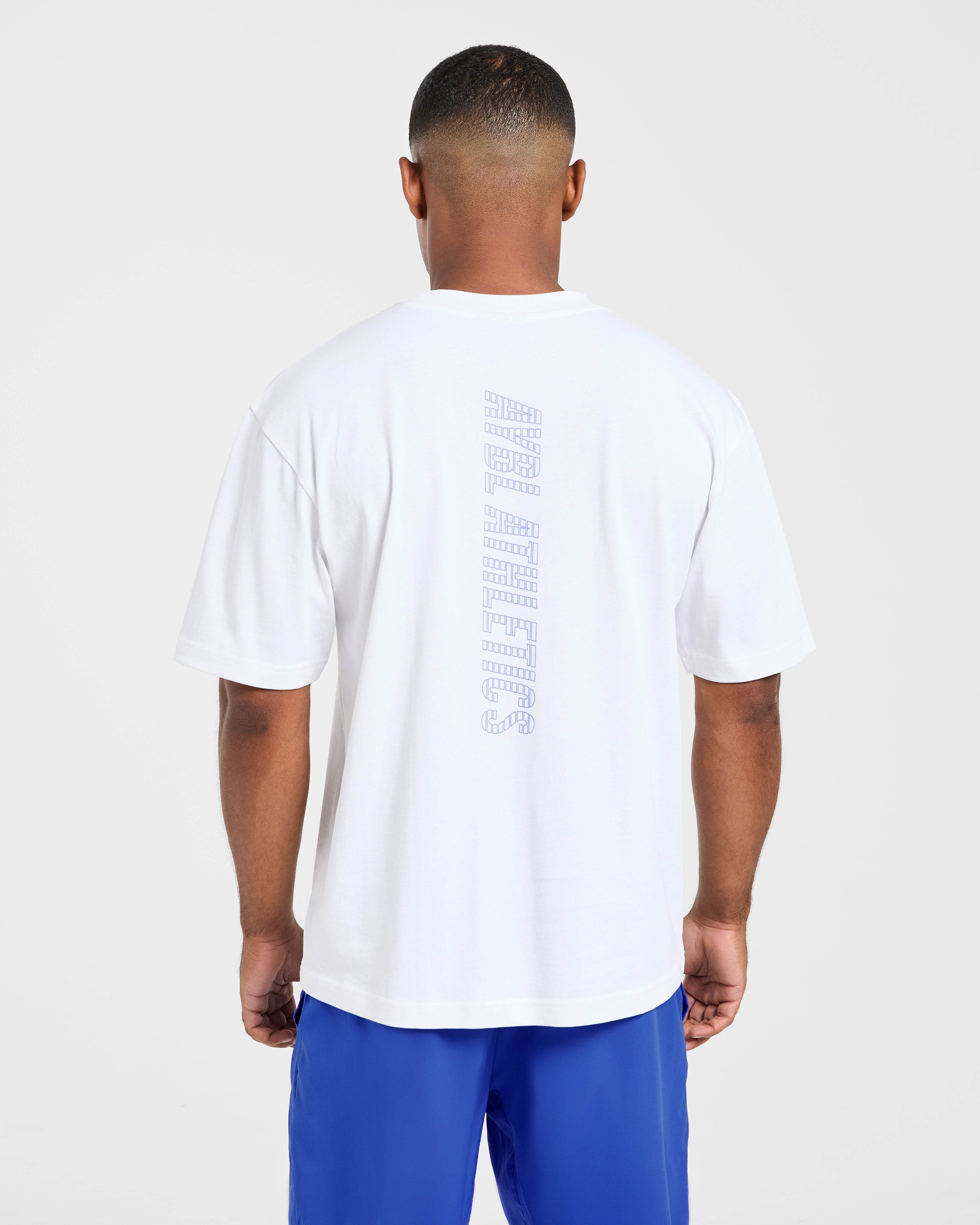 Athletics Performance T Shirt - Weiß/Blau