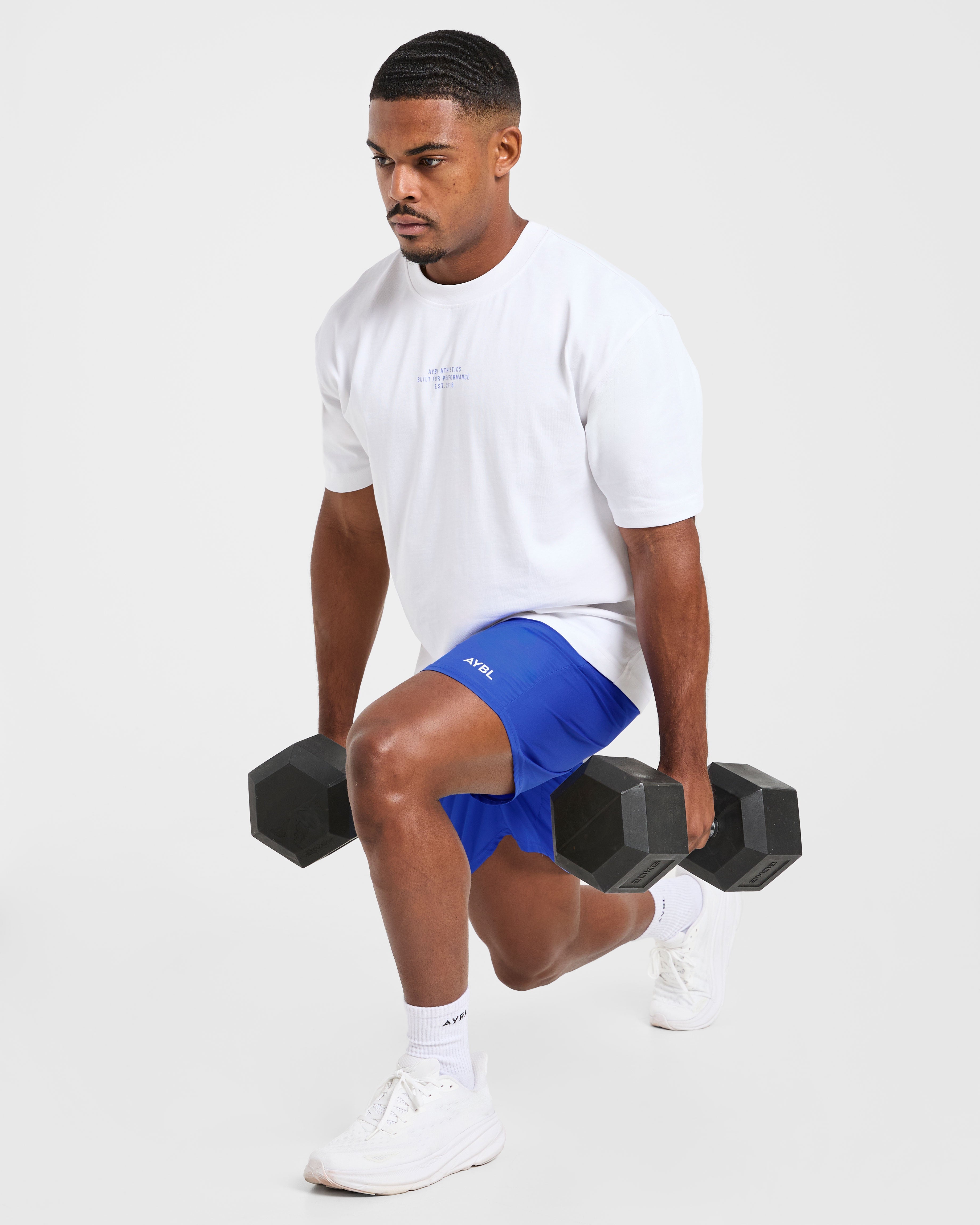 Athletics Performance T Shirt - Weiß/Blau