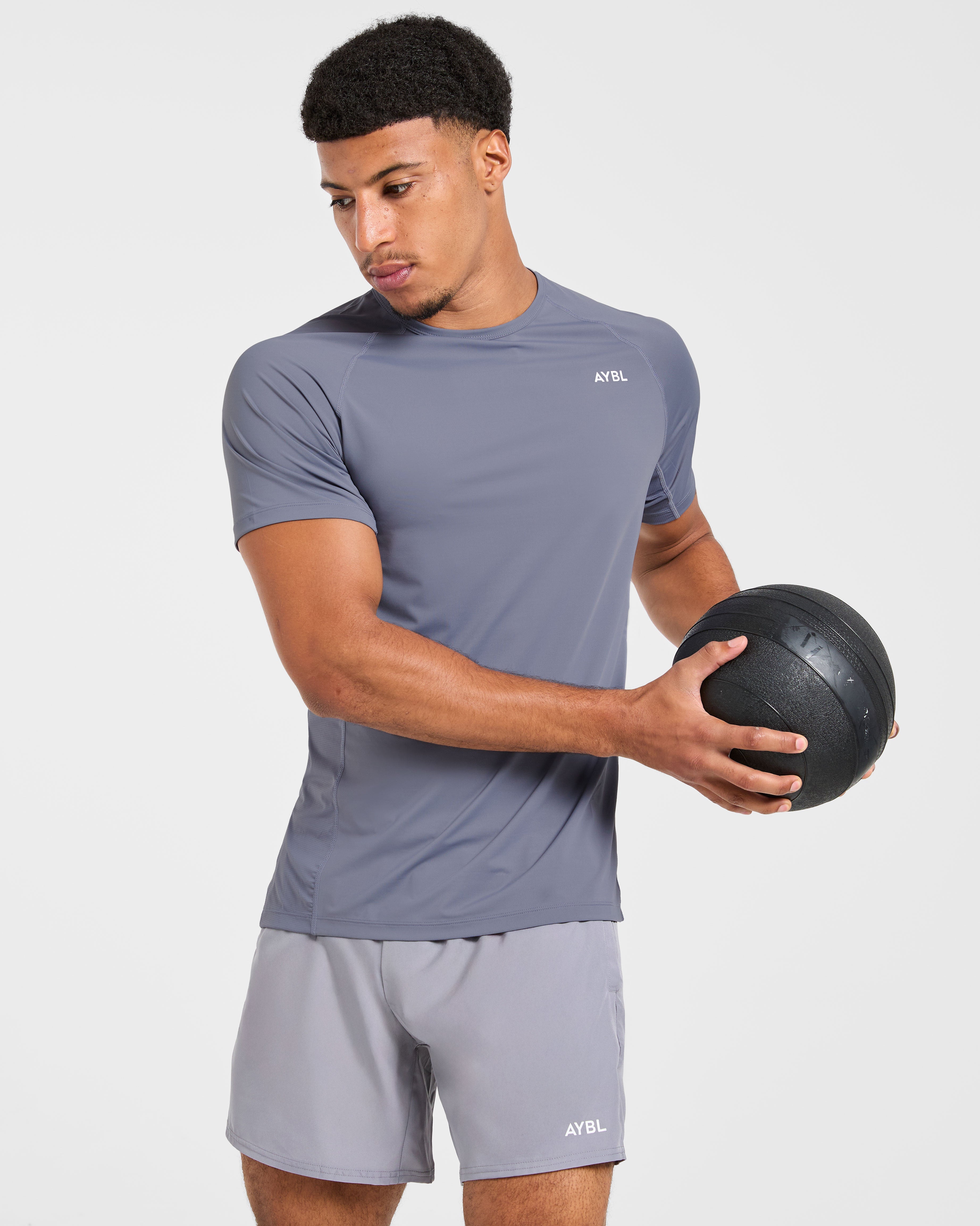 Compression Relaxed T Shirt - Slate Grau