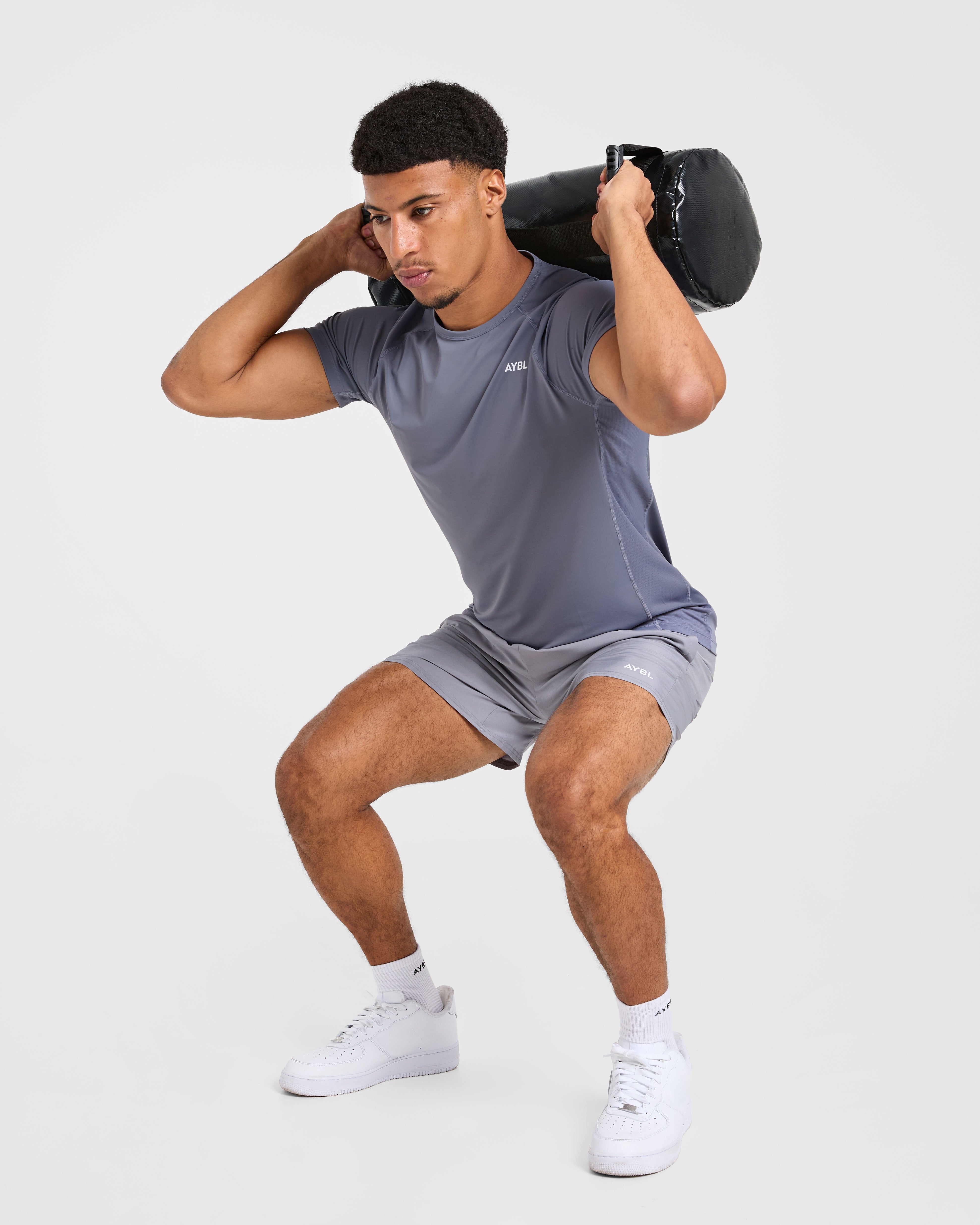Compression Relaxed T Shirt - Slate Grau
