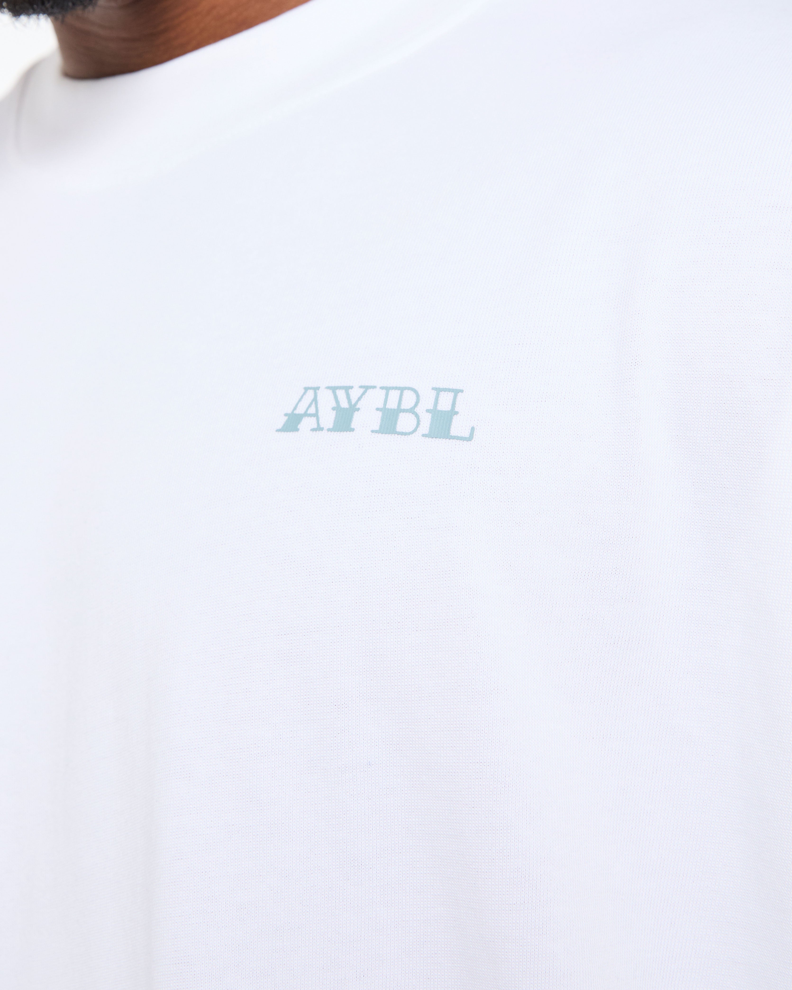 AYBL Strength Club Oversized T Shirt - Weiß/Blau