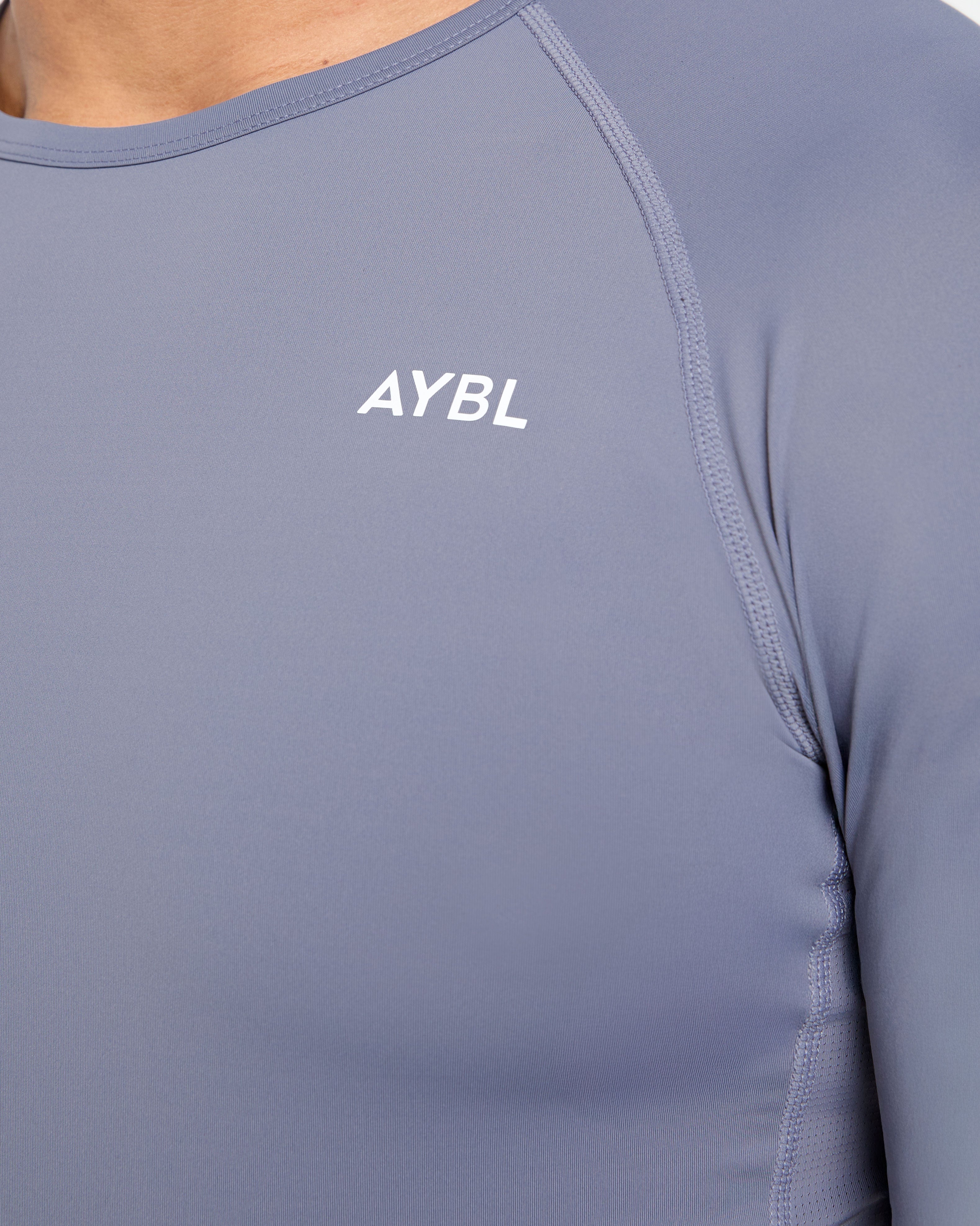 Compression Long Sleeve T Shirt - Slate Grau