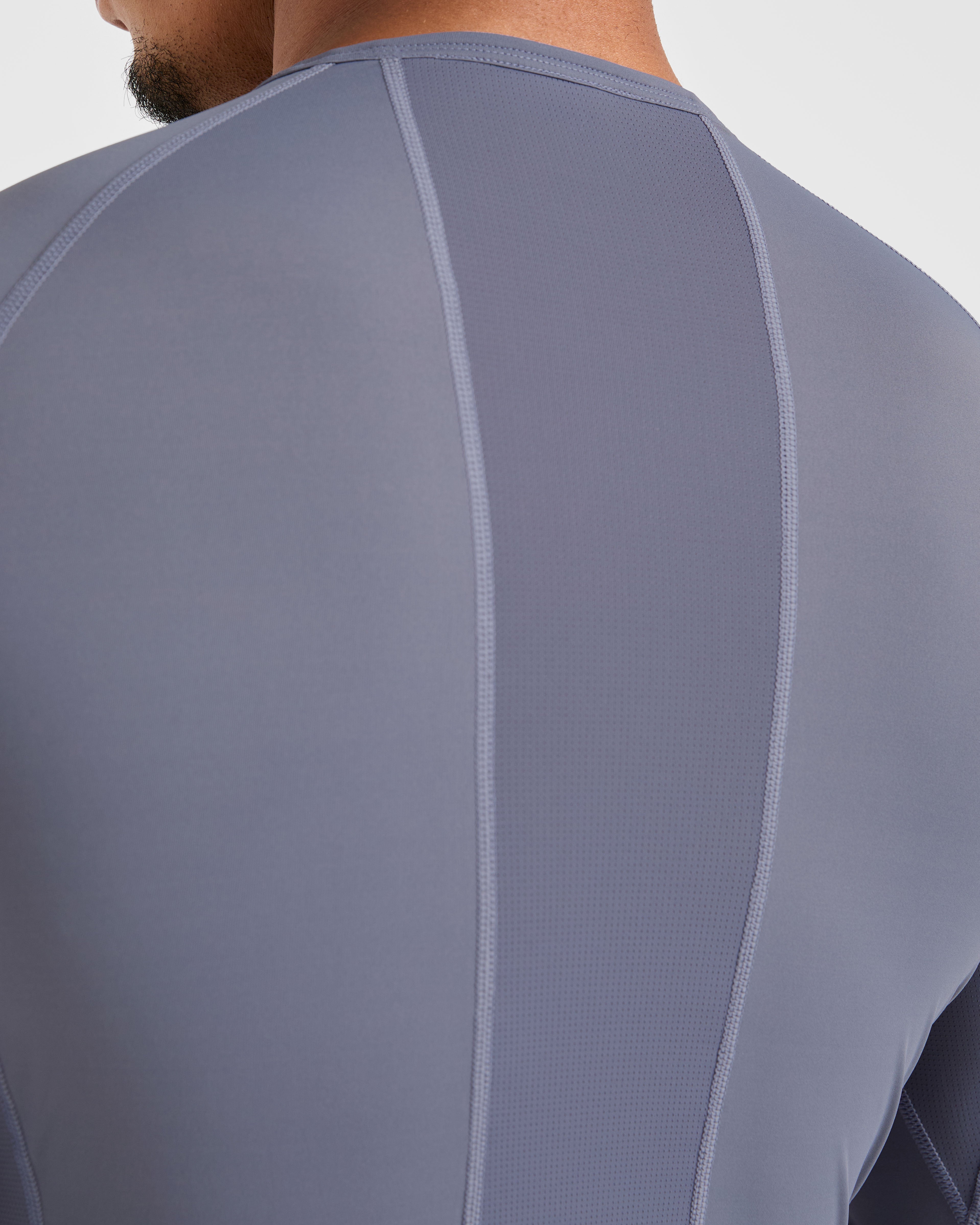 Compression Long Sleeve T Shirt - Slate Grau