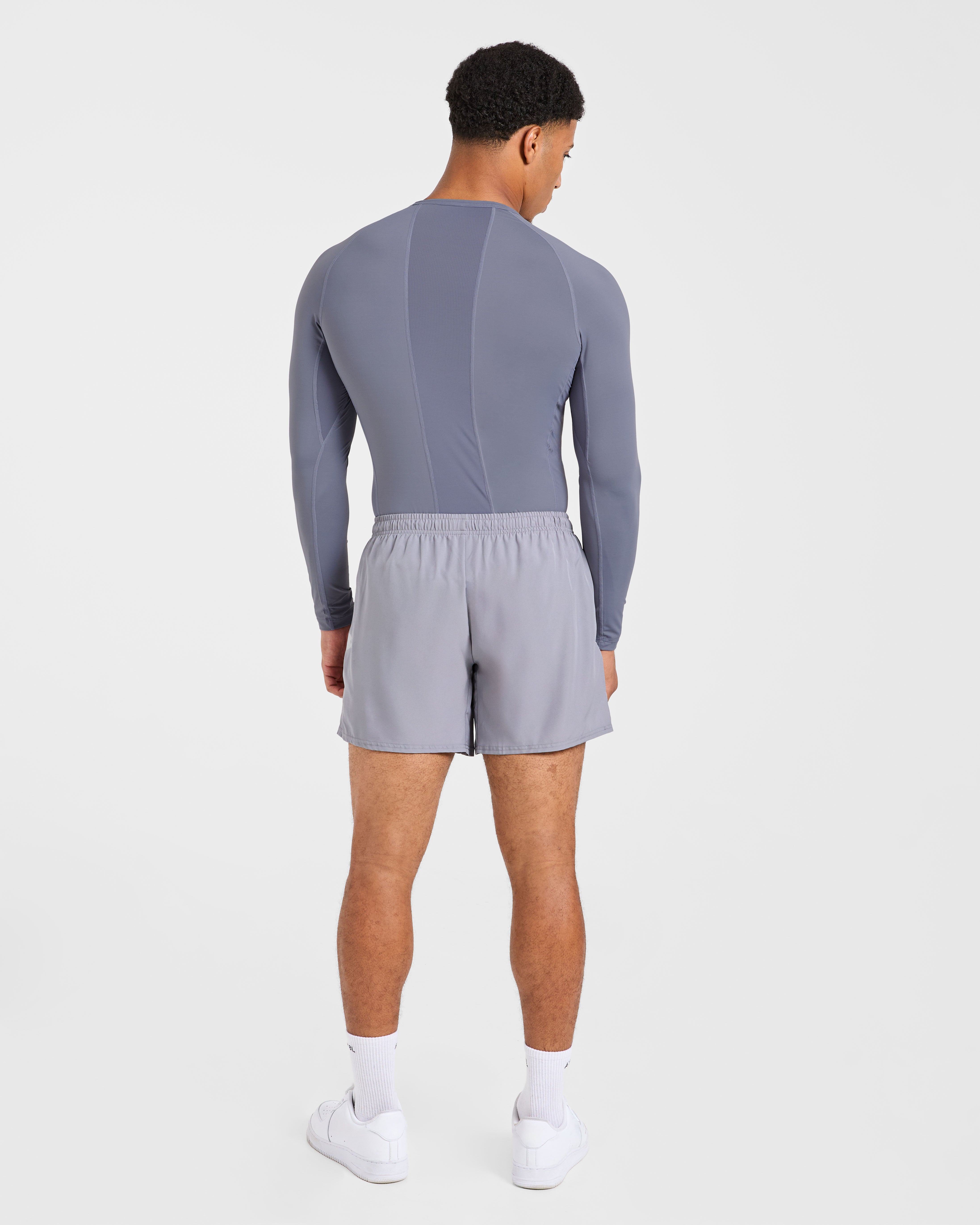 Compression Long Sleeve T Shirt - Slate Grau
